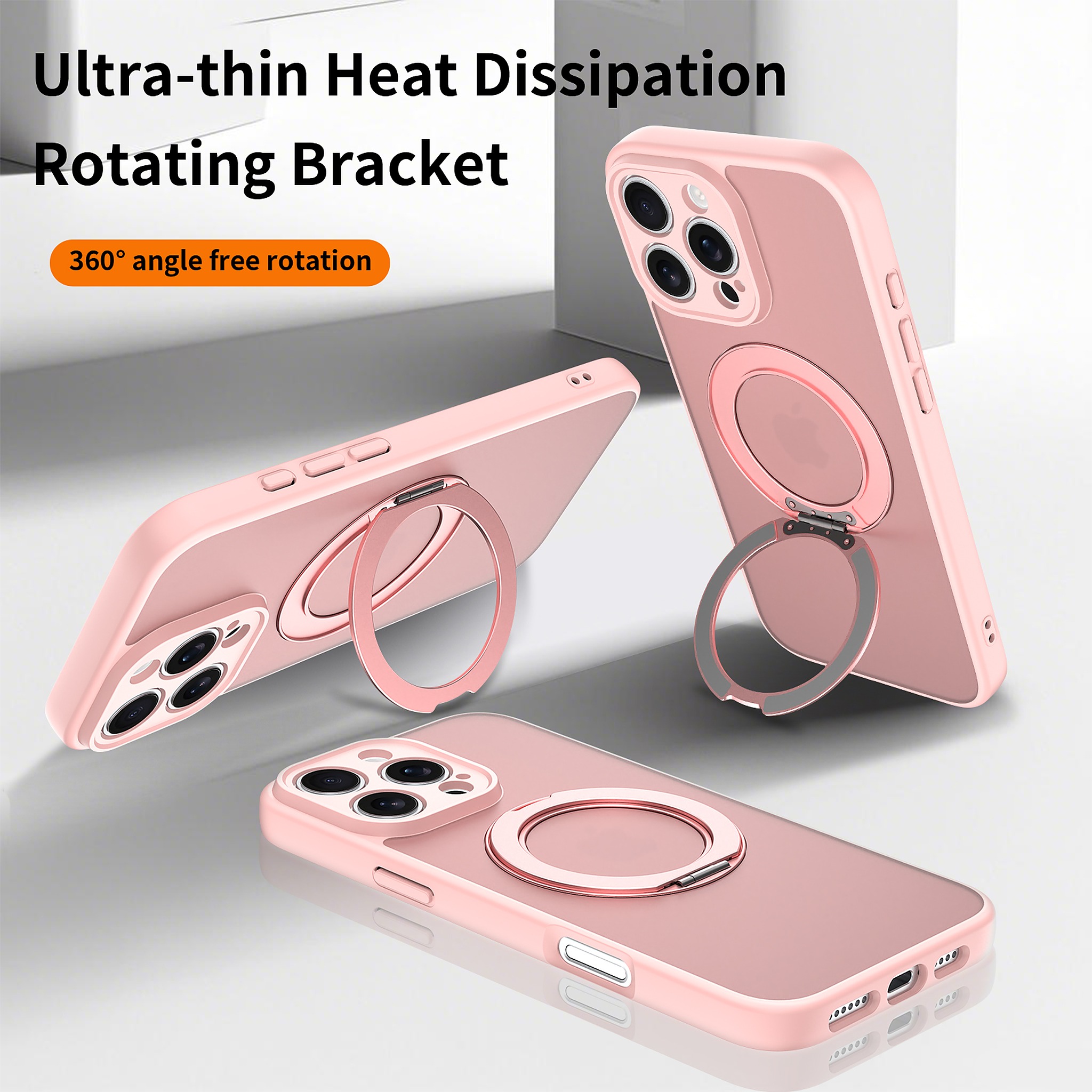 SendaFit Precise-Cutout Matte Skin-Feel 360° Stand Case for iPhone 16 Pro Max detail 20