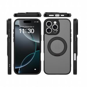 SendaFit Precise-Cutout Matte Skin-Feel 360° Stand Case for iPhone 16 Pro Max
