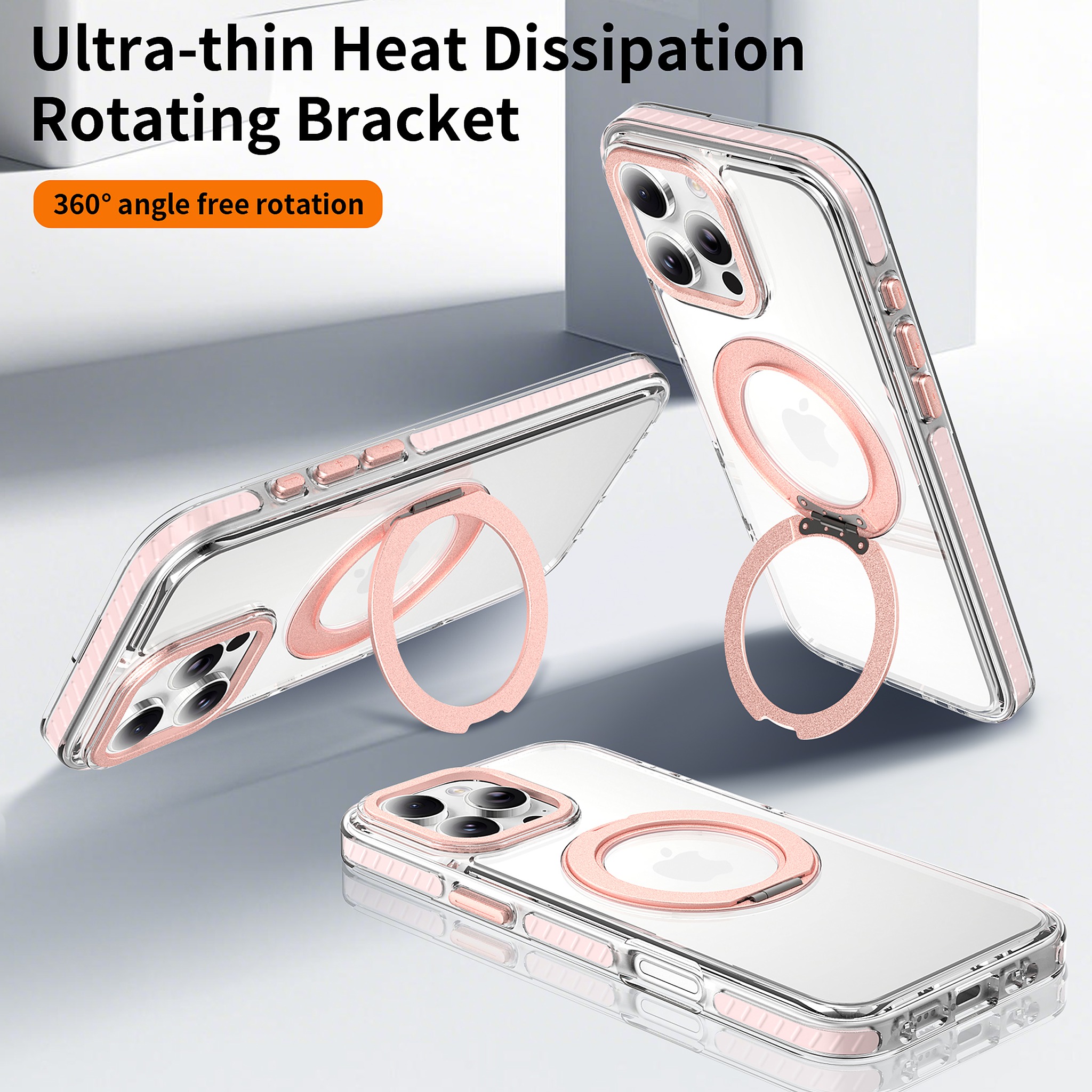 SendaFit Iridescent Clear 360° Stand Case for iPhone 16 Pro Max detail 21