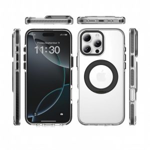 SendaFit Iridescent Clear 360° Stand Case for iPhone 16 Pro Max