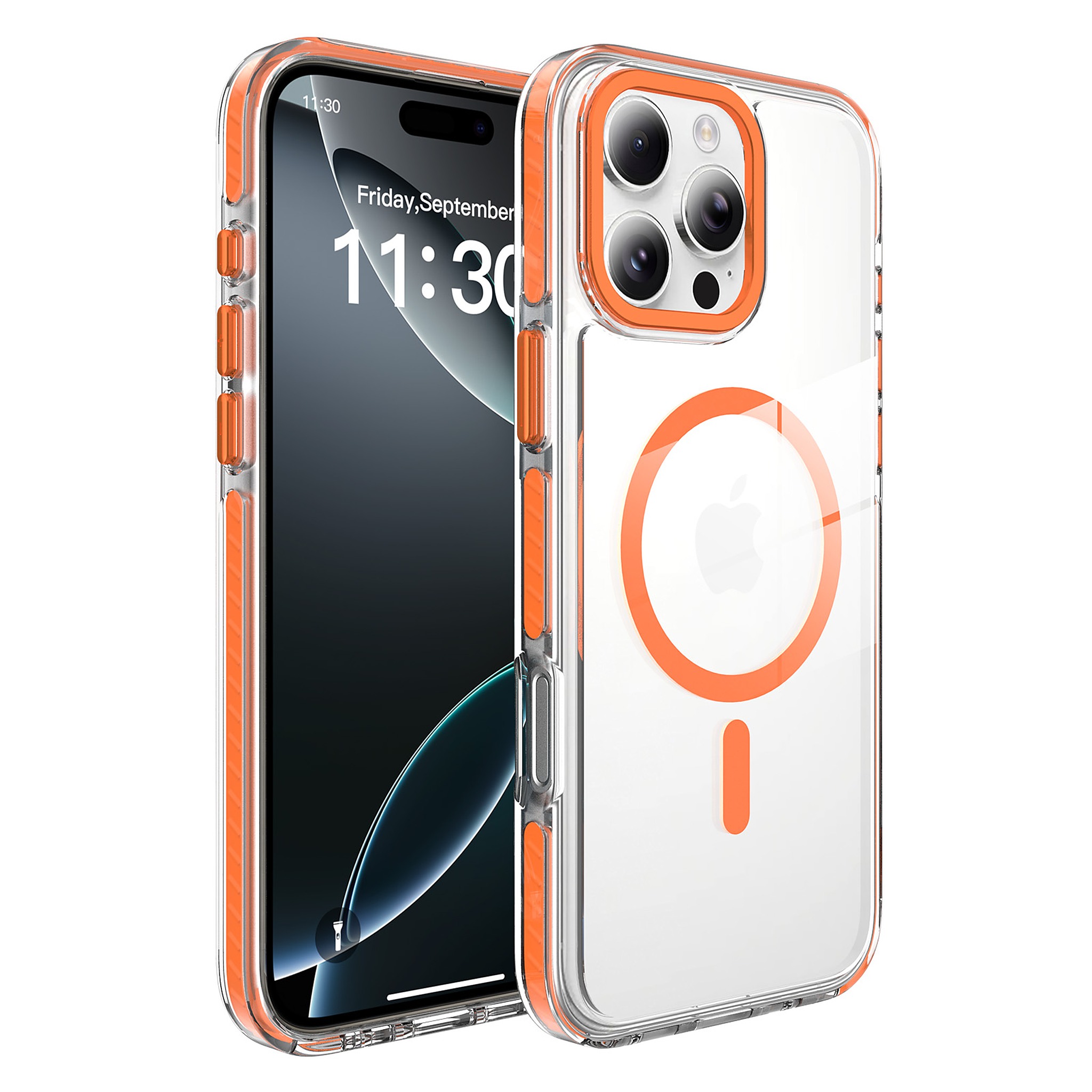 SendaFit Iridescent Two-Tone MagSafe Case for iPhone 16 Pro Max - Orange