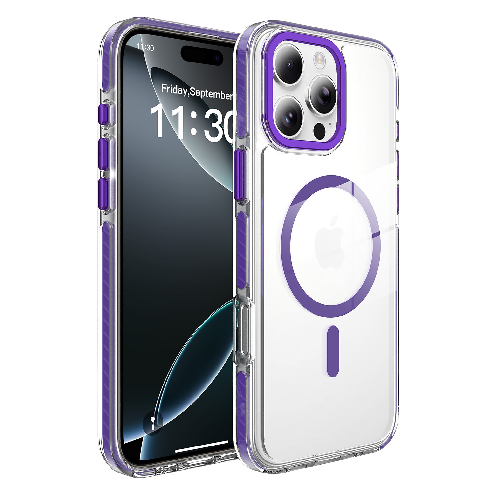 SendaFit Iridescent Two-Tone MagSafe Case for iPhone 16 Pro Max - Purple
