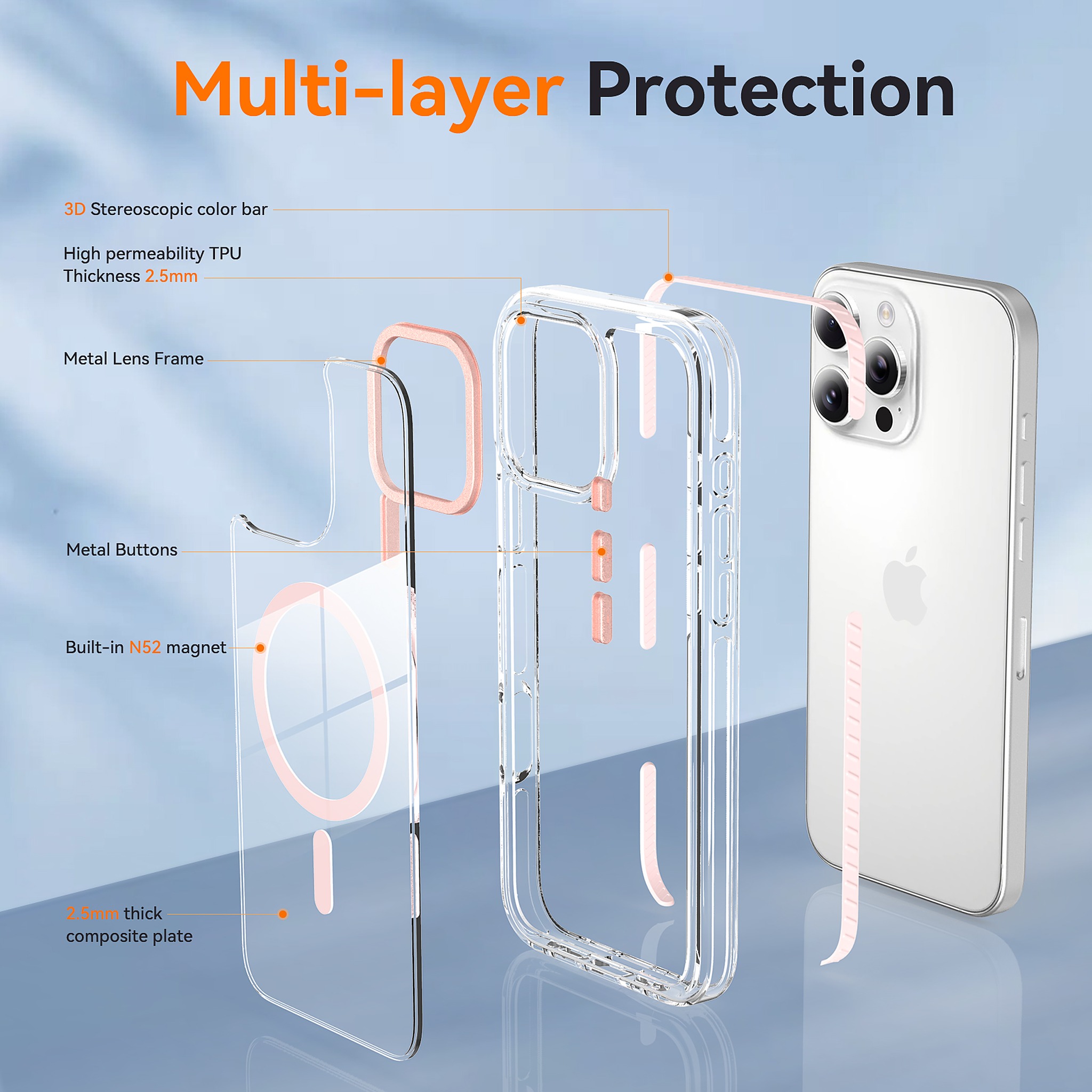 SendaFit Iridescent Two-Tone MagSafe Case for iPhone 16 Pro Max detail 20