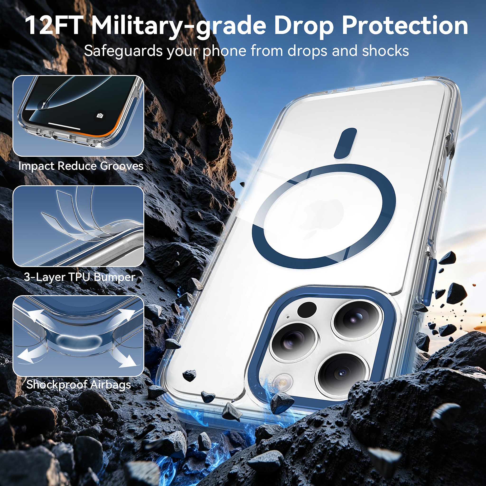 SendaFit Iridescent Two-Tone MagSafe Case for iPhone 16 Pro Max detail 3