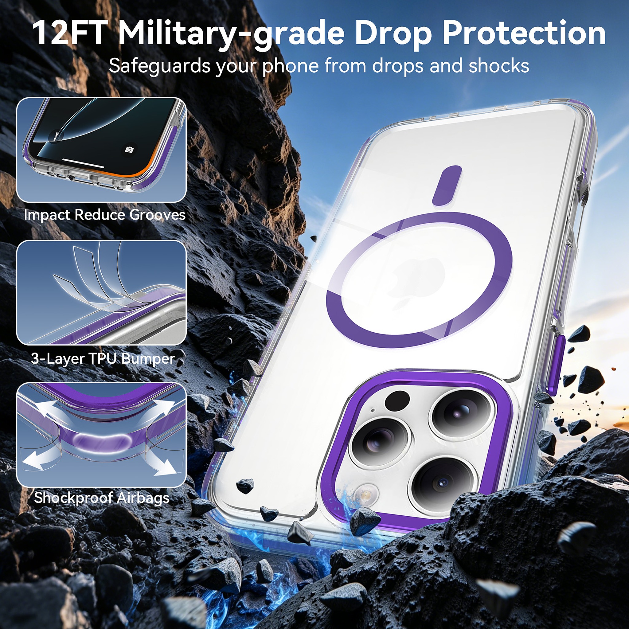 SendaFit Iridescent Two-Tone MagSafe Case for iPhone 16 Pro Max detail 8