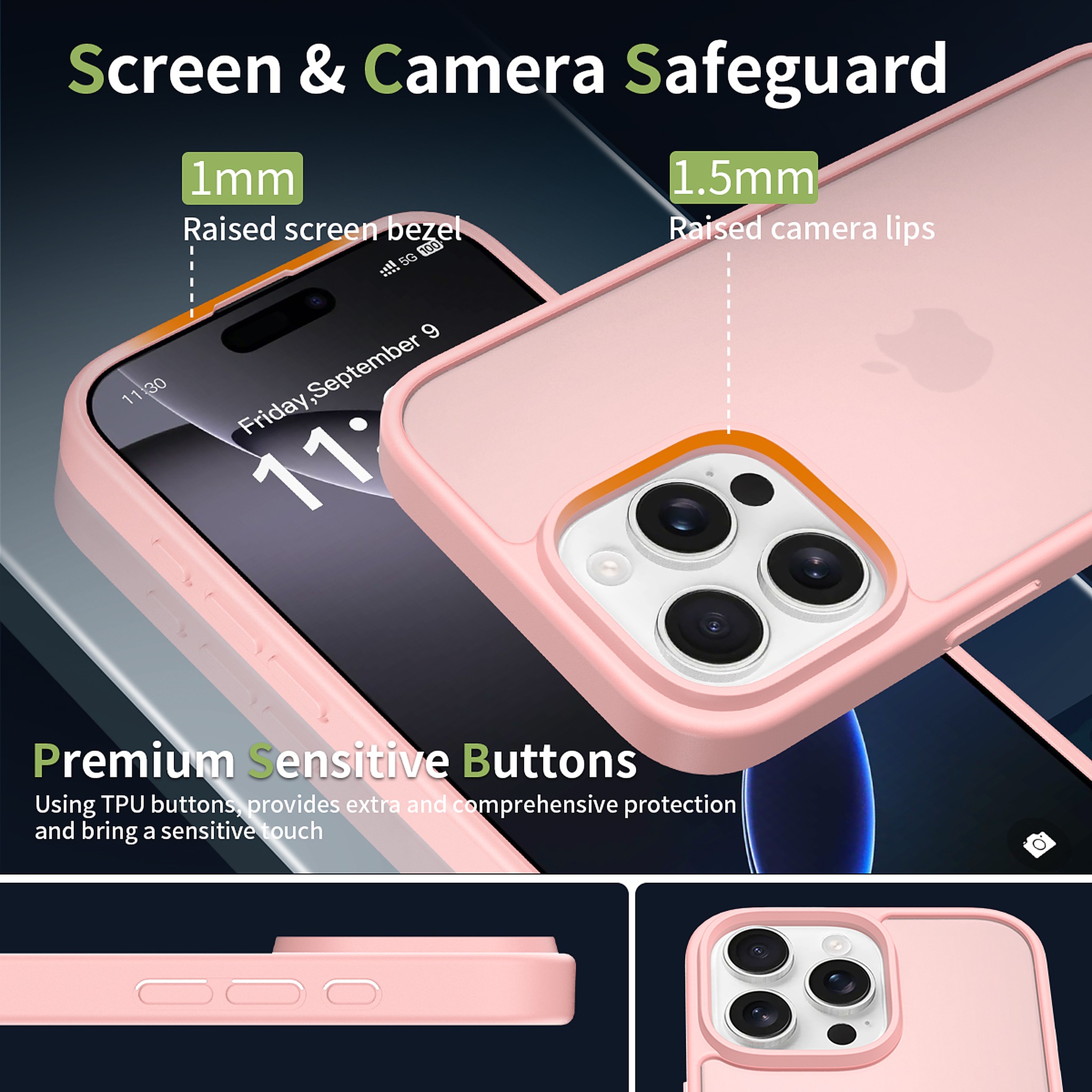 SendaFit Matte Skin-Feel Two-in-One Case for iPhone 16 Pro Max detail 10