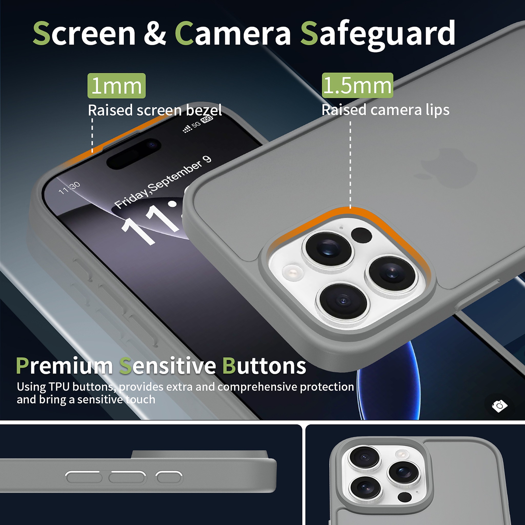 SendaFit Matte Skin-Feel Two-in-One Case for iPhone 16 Pro Max detail 14