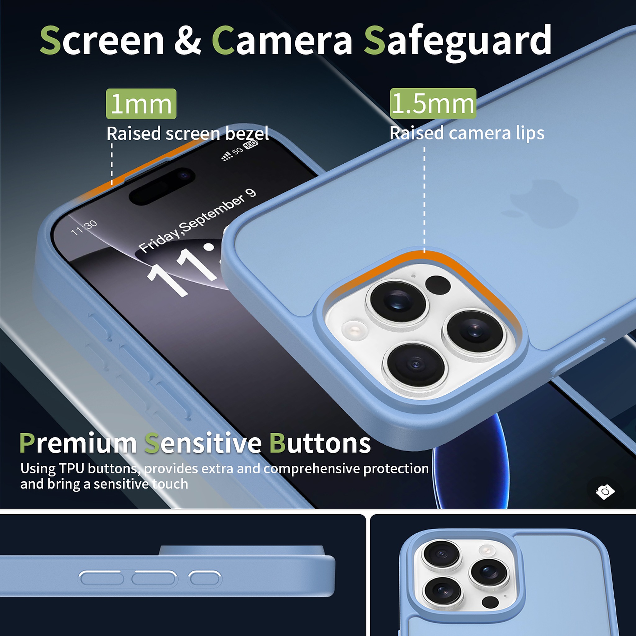 SendaFit Matte Skin-Feel Two-in-One Case for iPhone 16 Pro Max detail 2