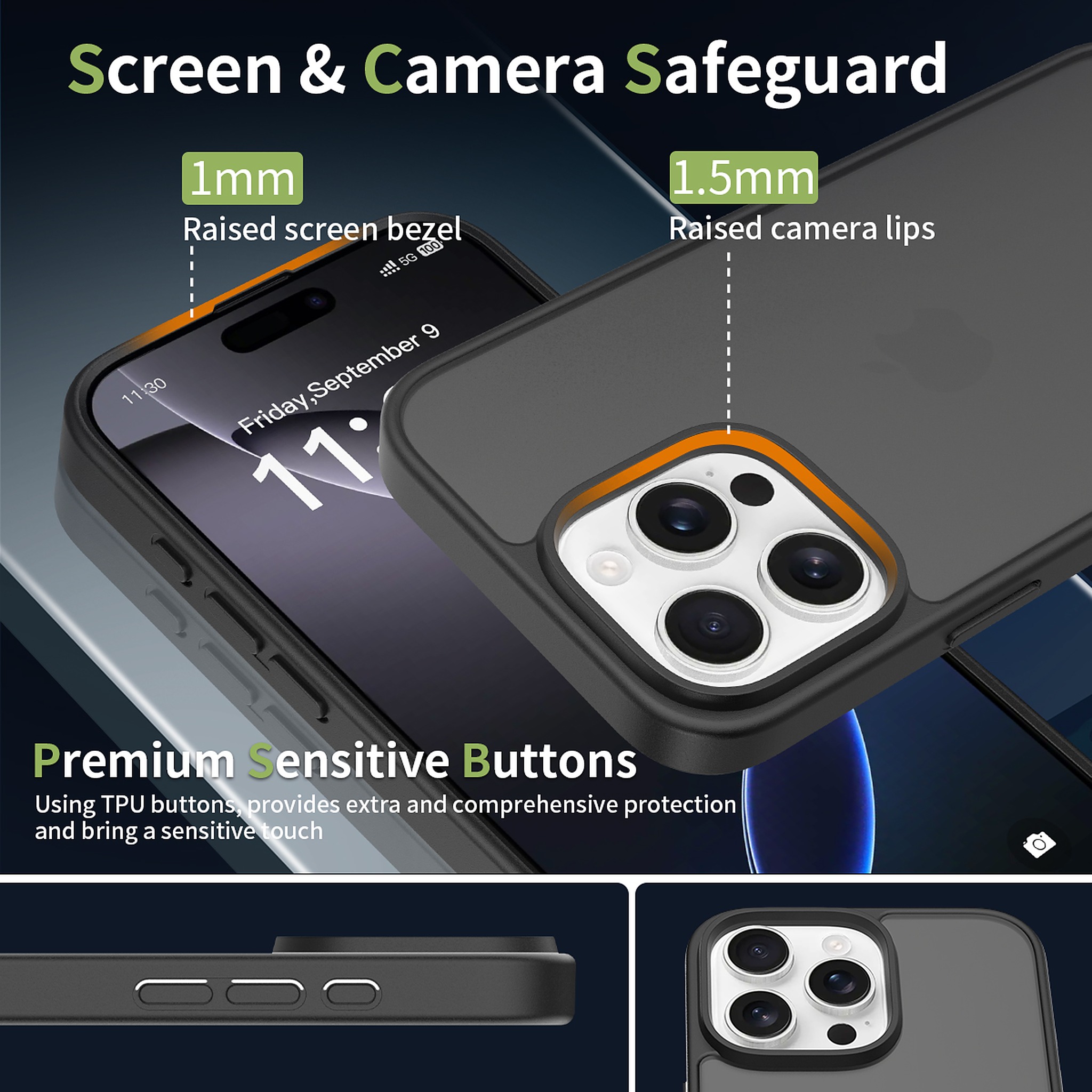 SendaFit Matte Skin-Feel Two-in-One Case for iPhone 16 Pro Max detail 22