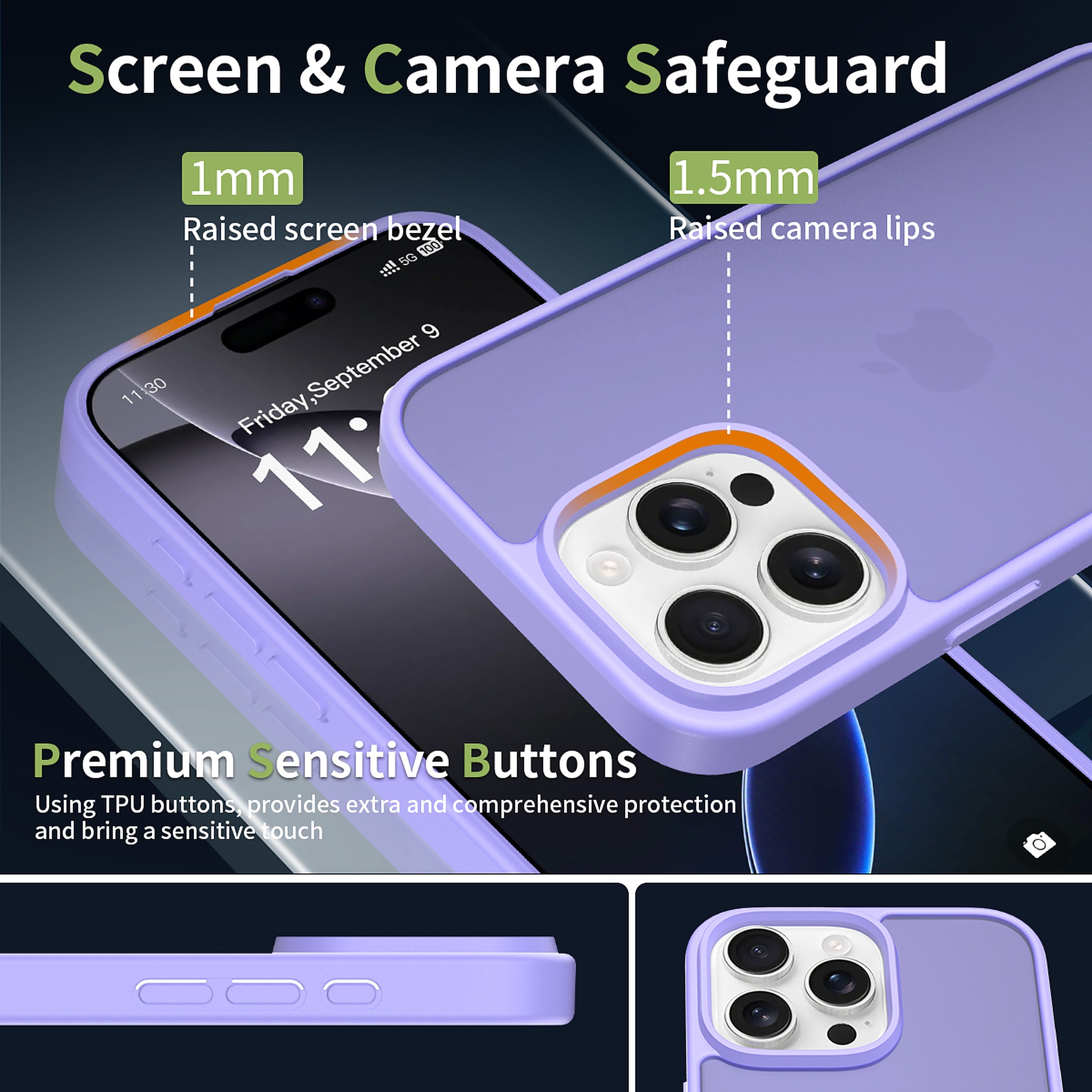 SendaFit Matte Skin-Feel Two-in-One Case for iPhone 16 Pro Max detail 24