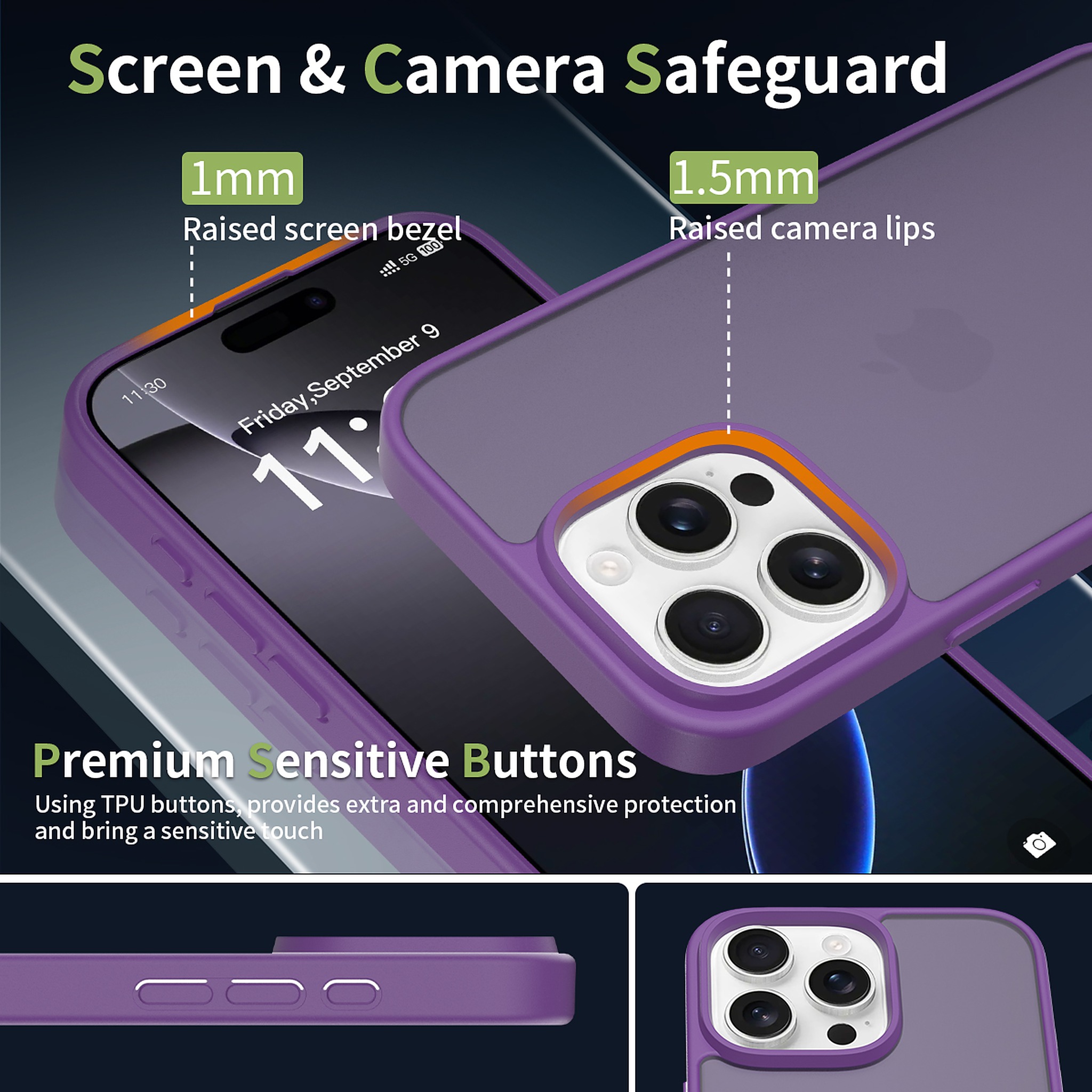 SendaFit Matte Skin-Feel Two-in-One Case for iPhone 16 Pro Max detail 28