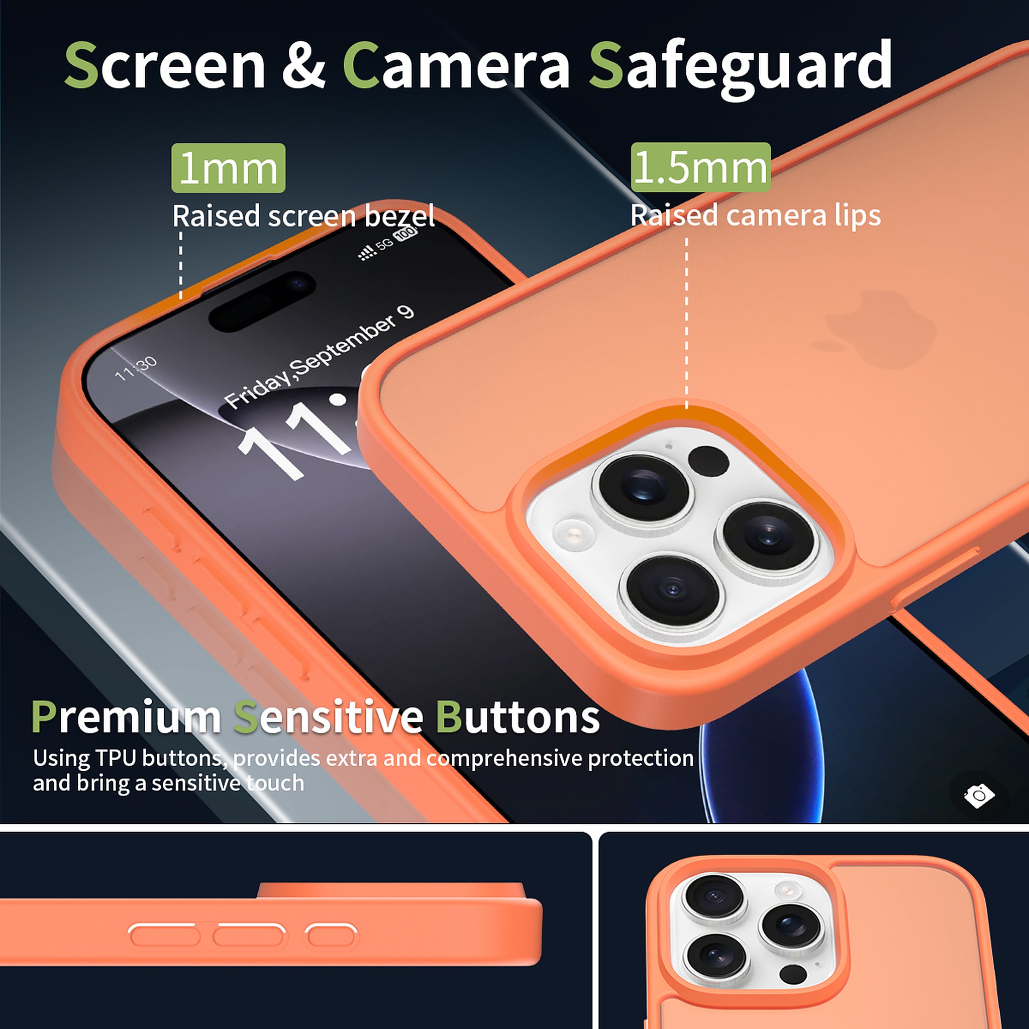 SendaFit Matte Skin-Feel Two-in-One Case for iPhone 16 Pro Max detail 46