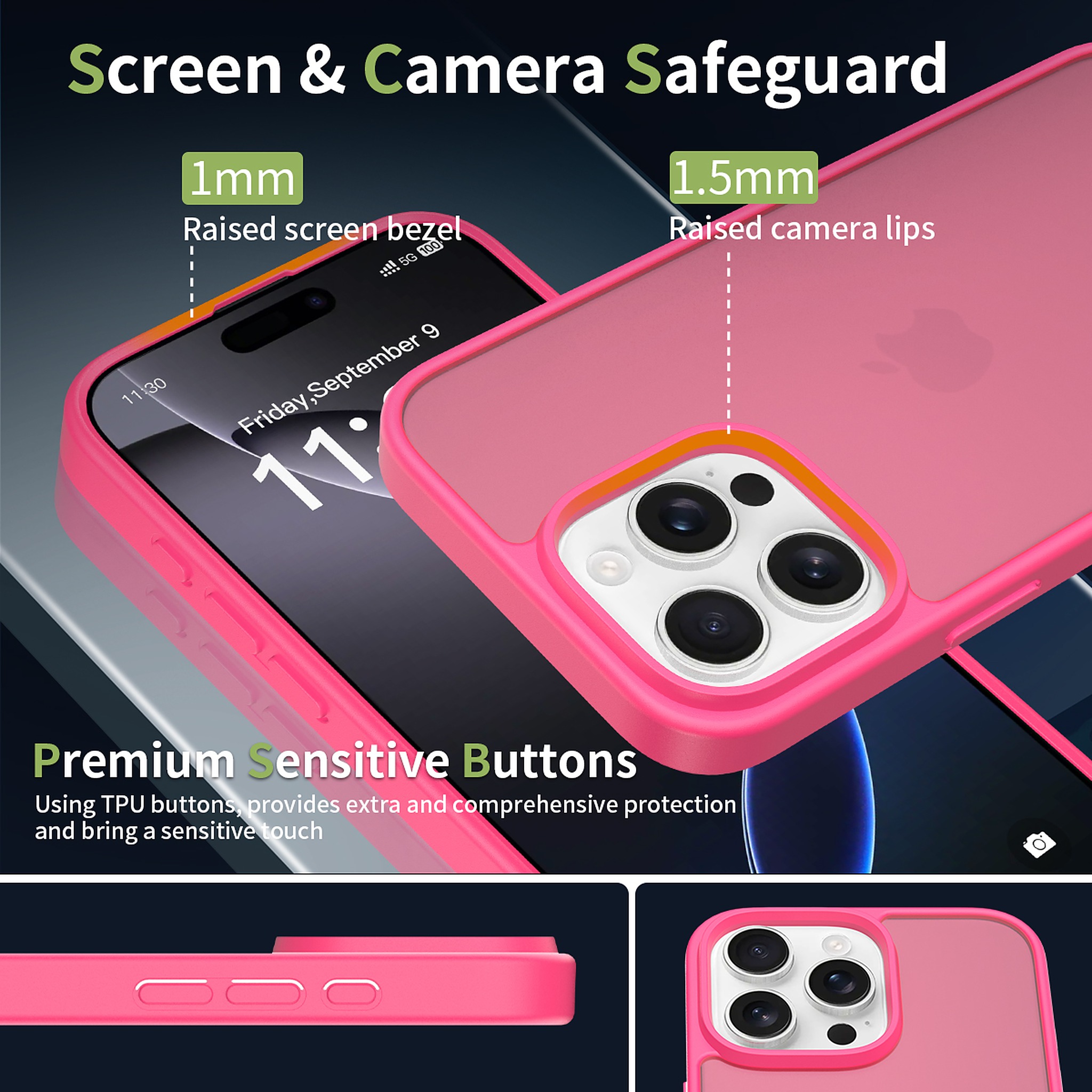 SendaFit Matte Skin-Feel Two-in-One Case for iPhone 16 Pro Max detail 6