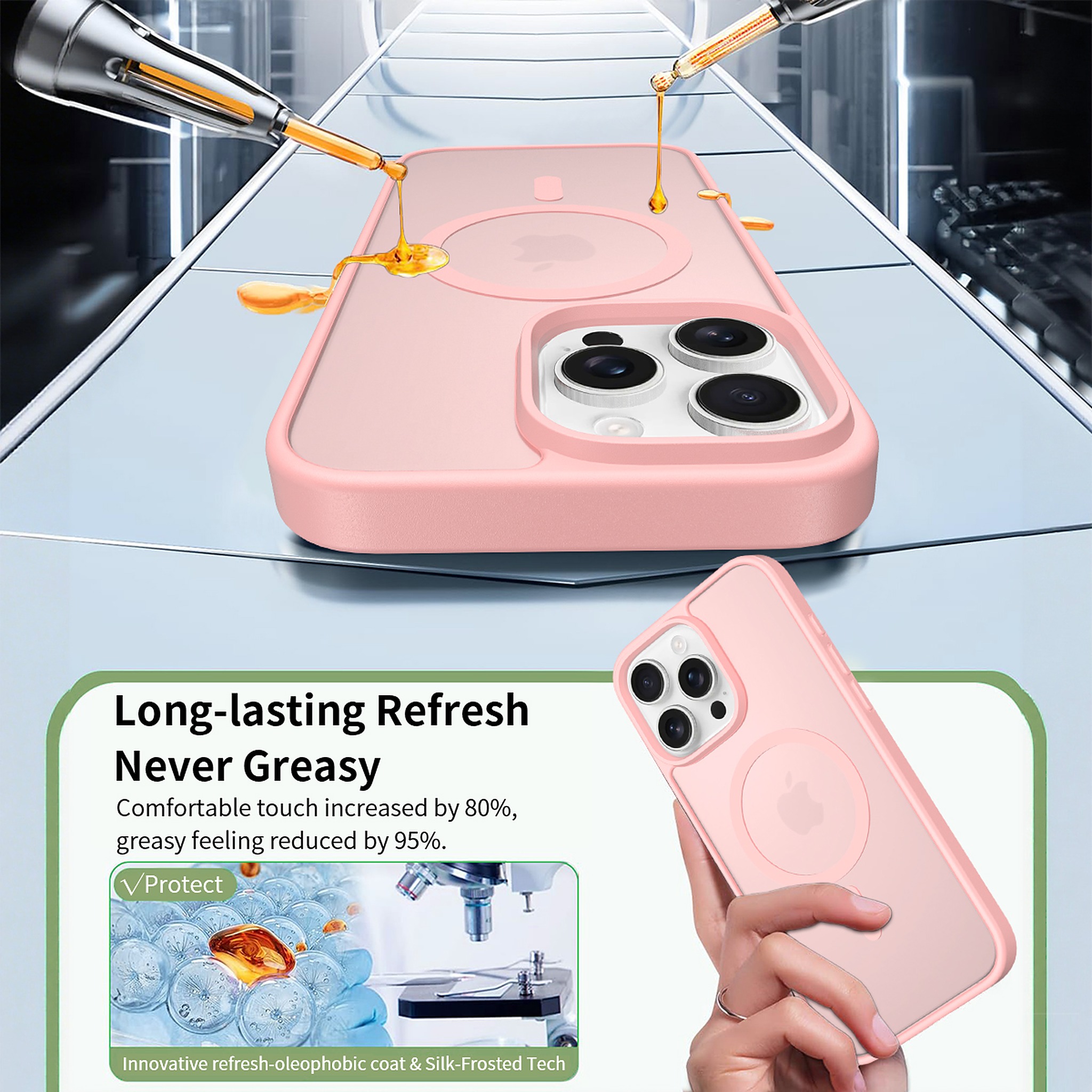 SendaFit Matte Skin-Feel Two-in-One MagSafe Case for iPhone 16 Pro Max detail 13