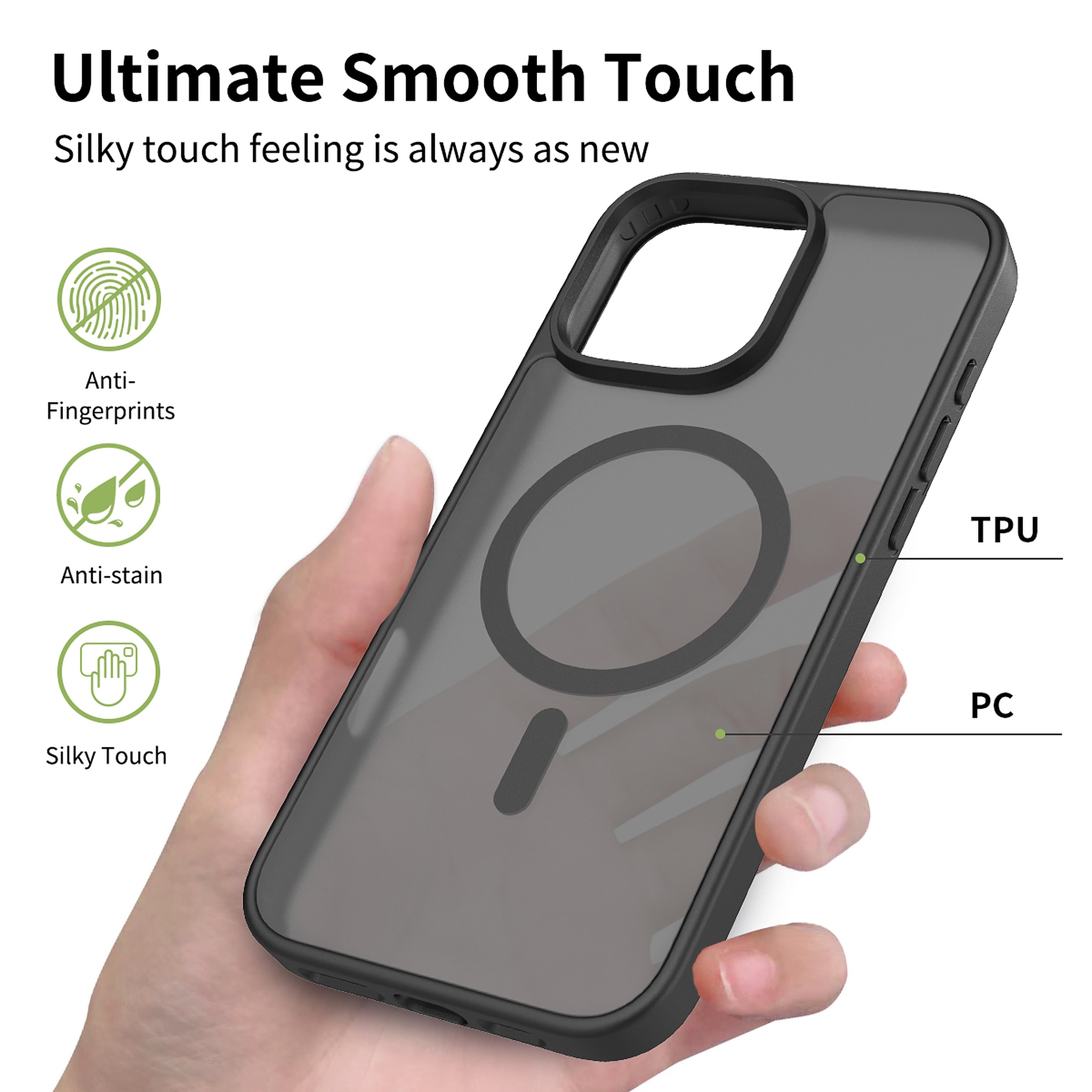 SendaFit Matte Skin-Feel Two-in-One MagSafe Case for iPhone 16 Pro Max detail 15