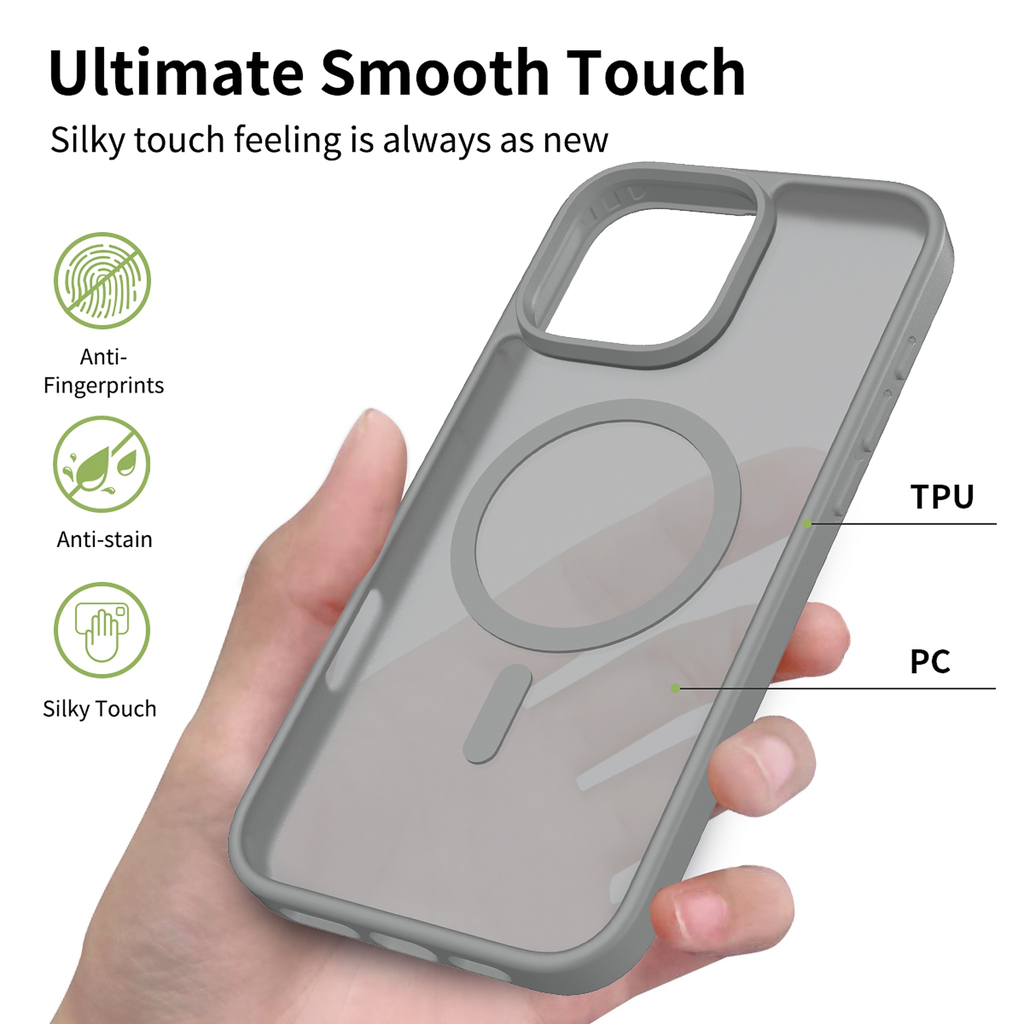 SendaFit Matte Skin-Feel Two-in-One MagSafe Case for iPhone 16 Pro Max detail 17