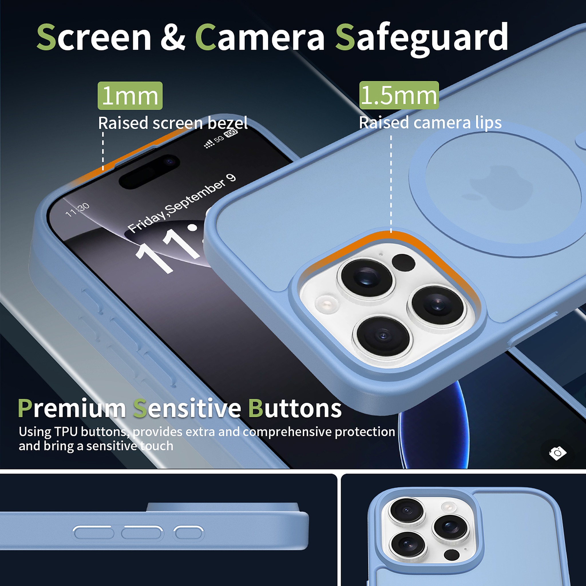 SendaFit Matte Skin-Feel Two-in-One MagSafe Case for iPhone 16 Pro Max detail 2
