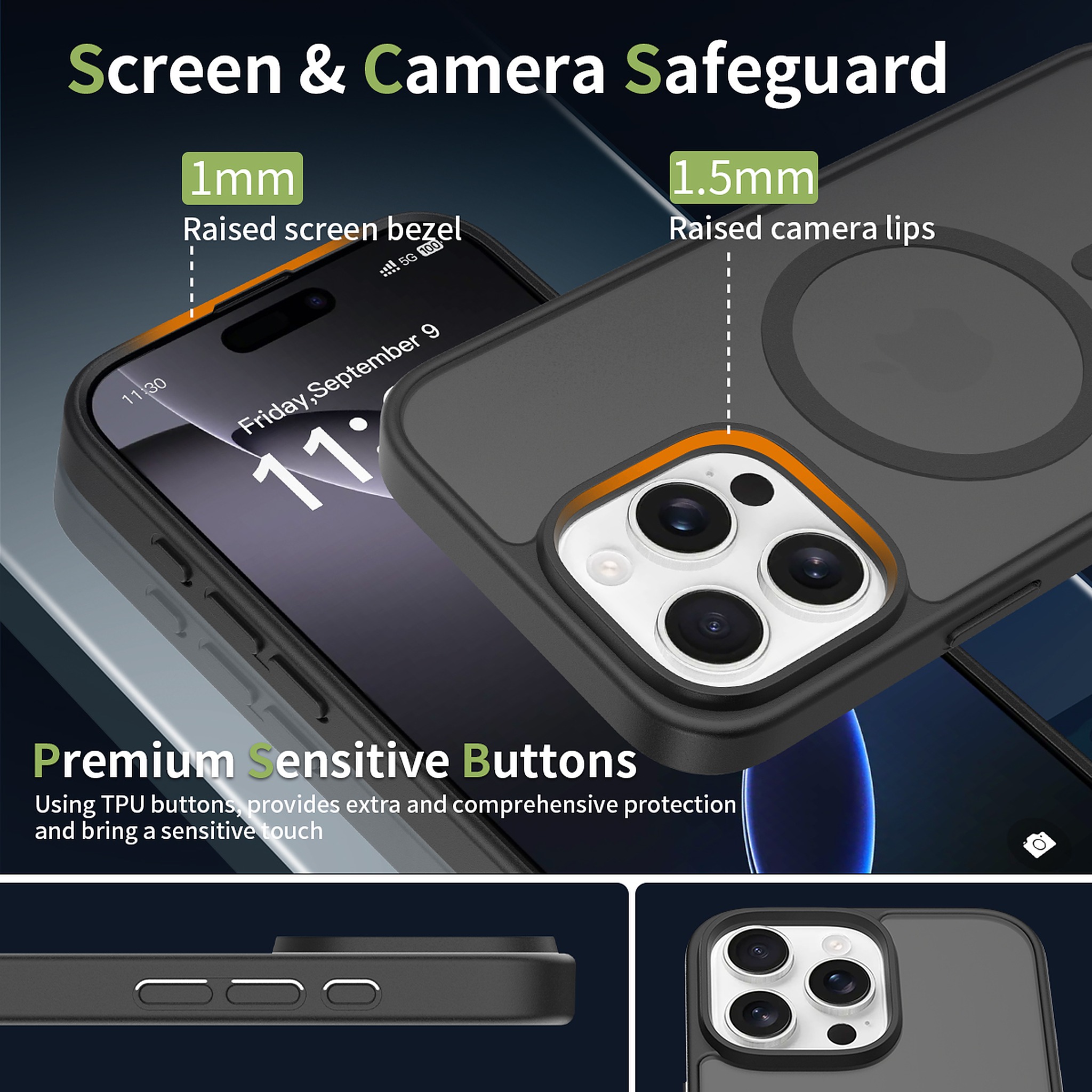SendaFit Matte Skin-Feel Two-in-One MagSafe Case for iPhone 16 Pro Max detail 23