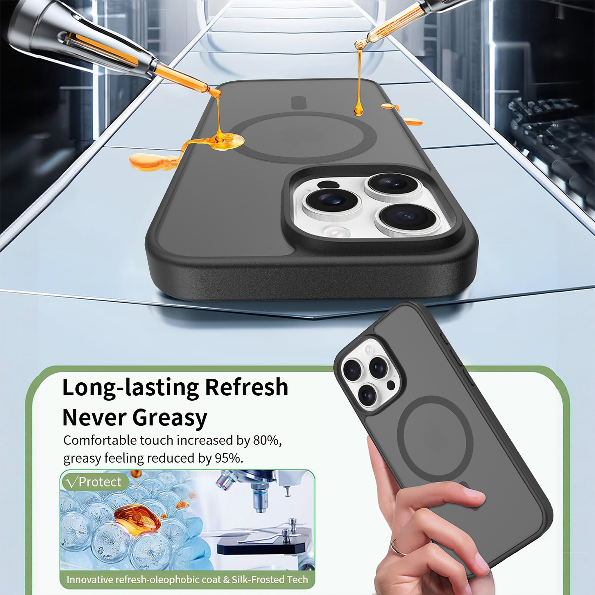SendaFit Matte Skin-Feel Two-in-One MagSafe Case for iPhone 16 Pro Max detail 38