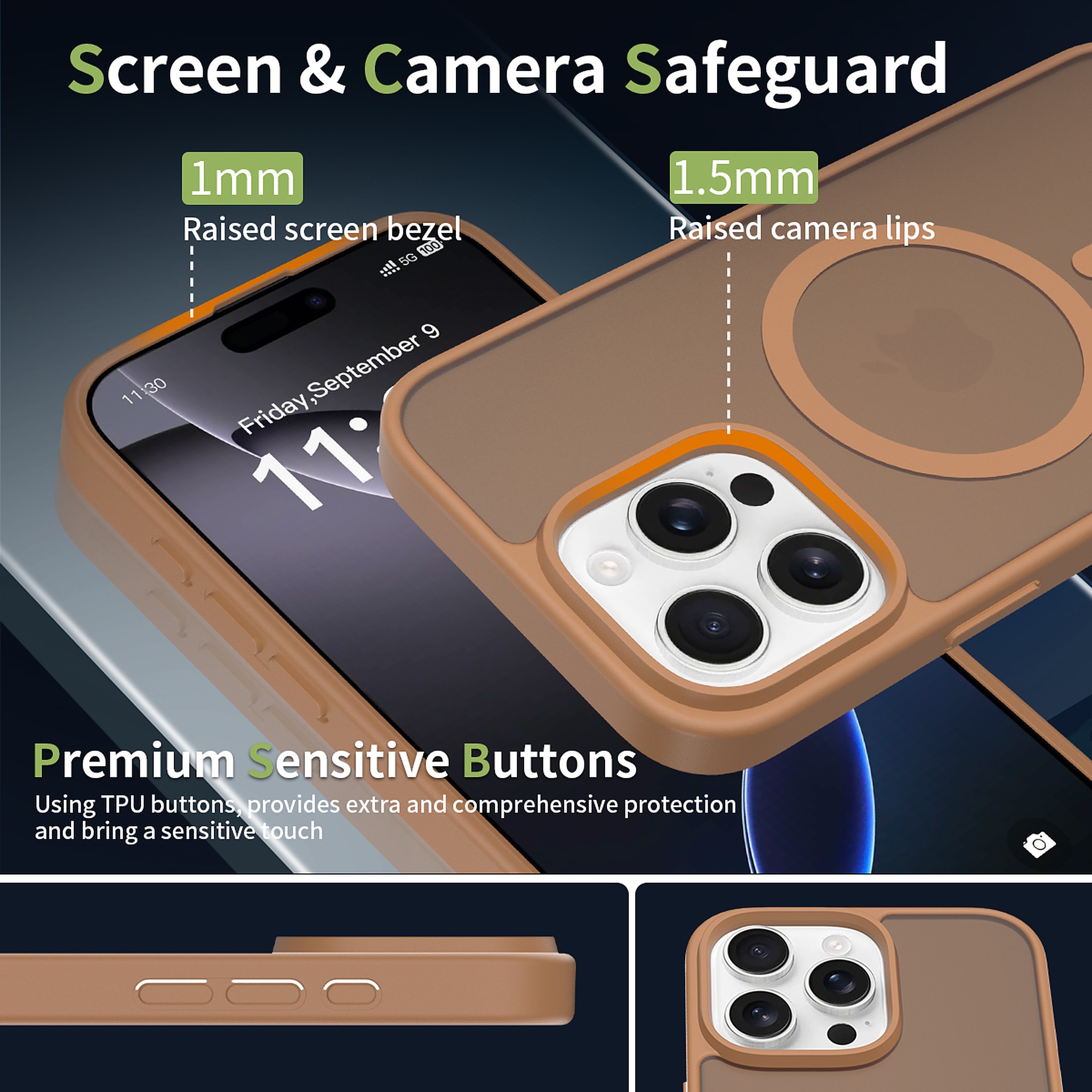 SendaFit Matte Skin-Feel Two-in-One MagSafe Case for iPhone 16 Pro Max detail 40