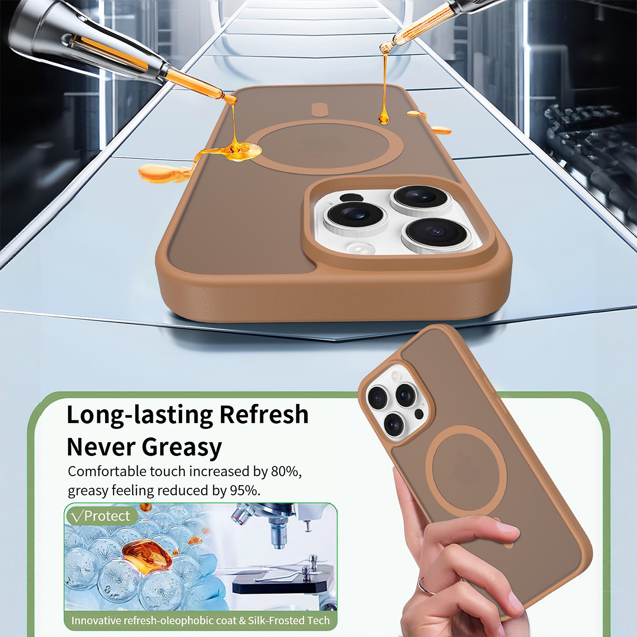 SendaFit Matte Skin-Feel Two-in-One MagSafe Case for iPhone 16 Pro Max detail 41