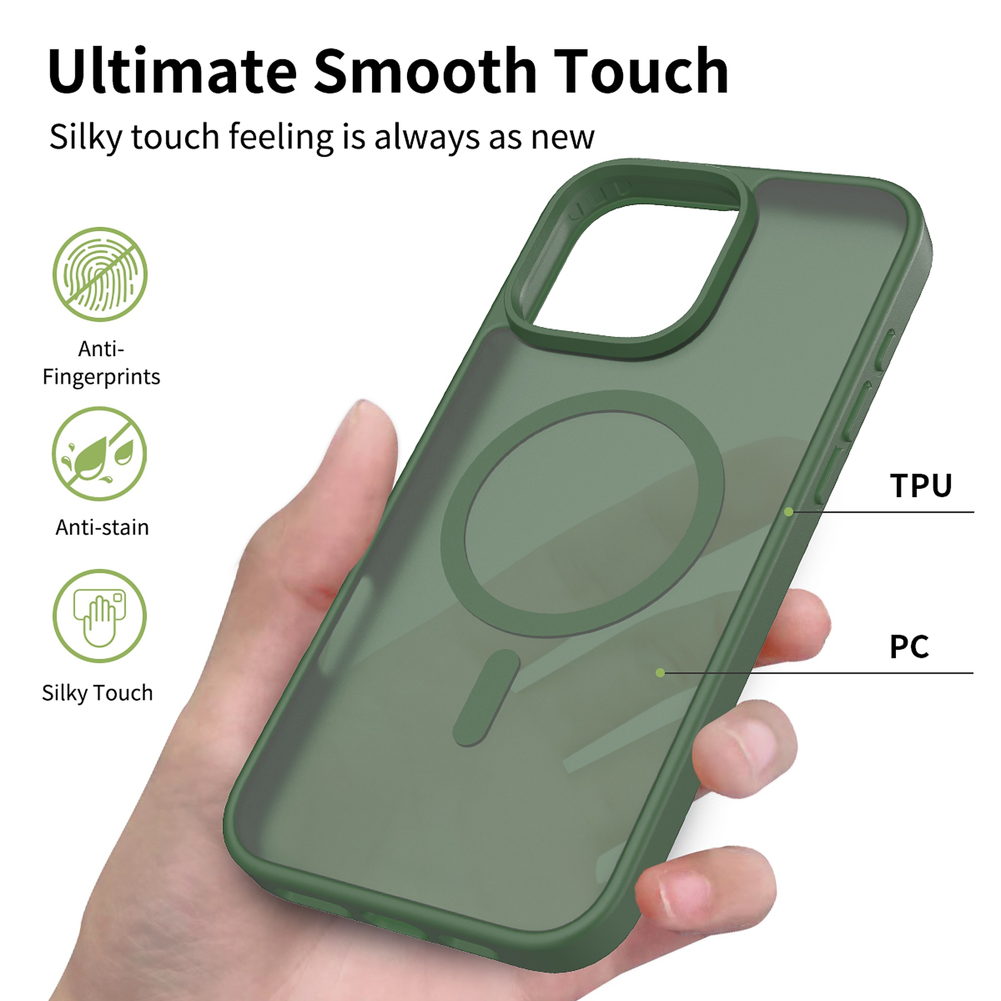 SendaFit Matte Skin-Feel Two-in-One MagSafe Case for iPhone 16 Pro Max detail 44