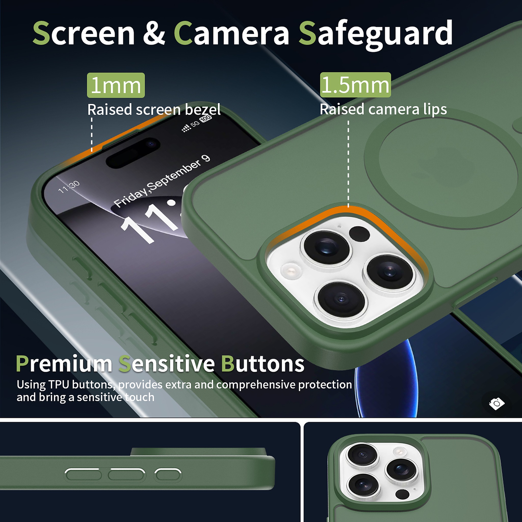 SendaFit Matte Skin-Feel Two-in-One MagSafe Case for iPhone 16 Pro Max detail 45