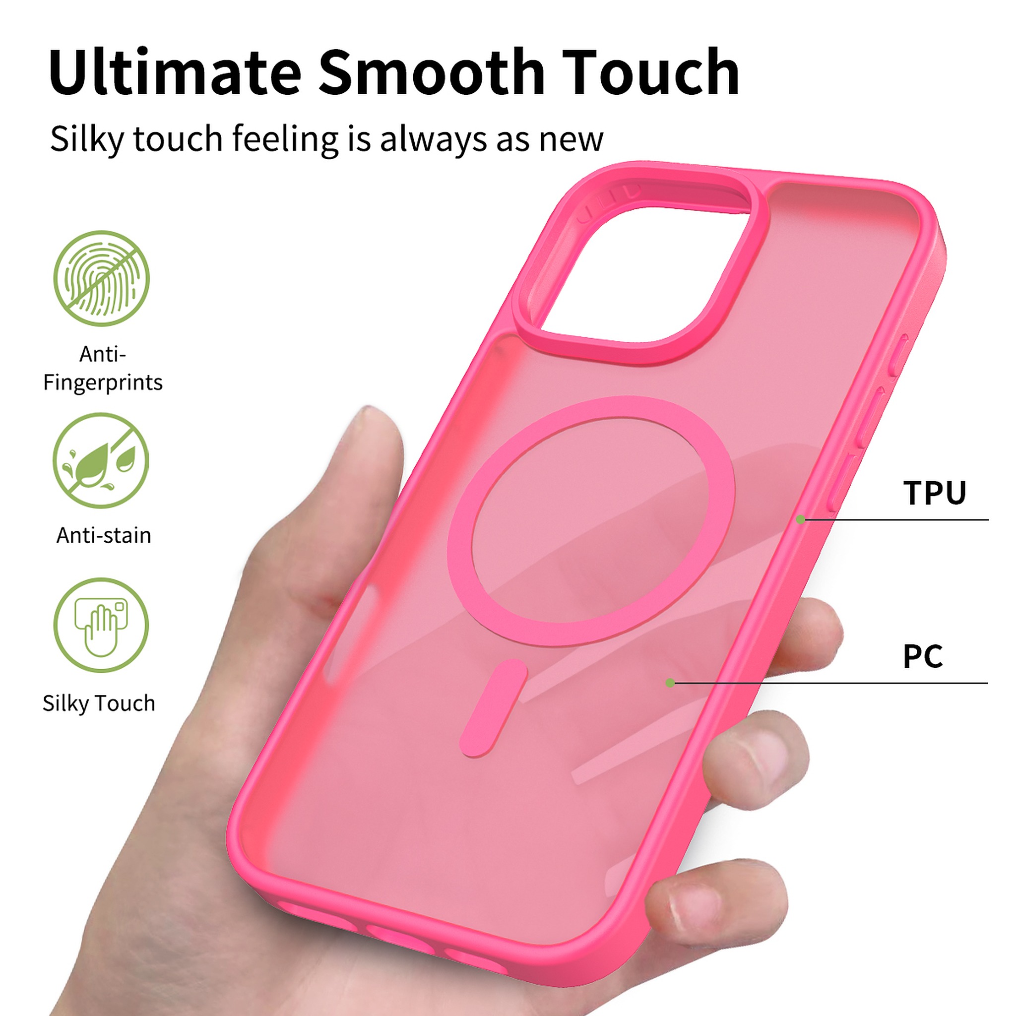 SendaFit Matte Skin-Feel Two-in-One MagSafe Case for iPhone 16 Pro Max detail 6