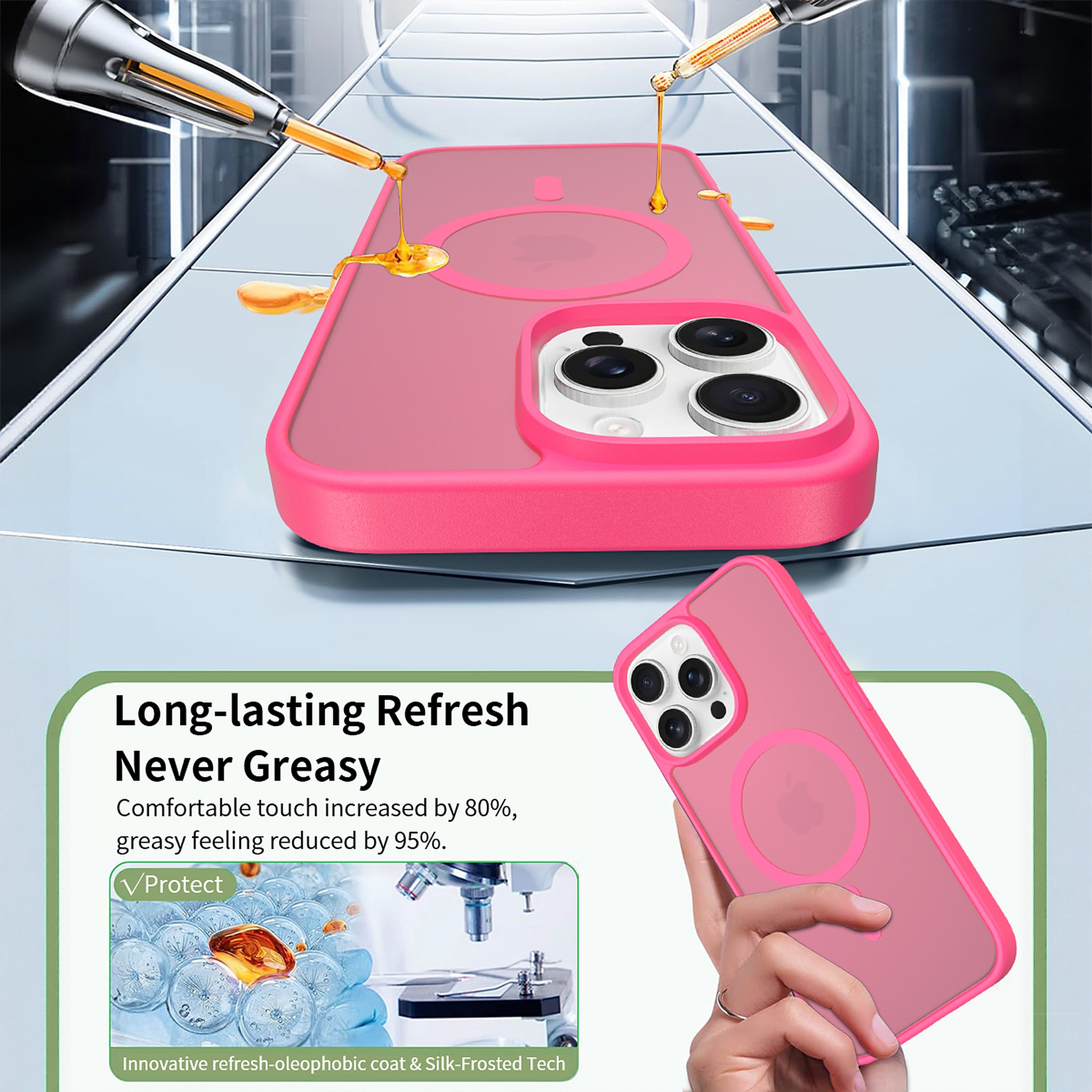 SendaFit Matte Skin-Feel Two-in-One MagSafe Case for iPhone 16 Pro Max detail 8