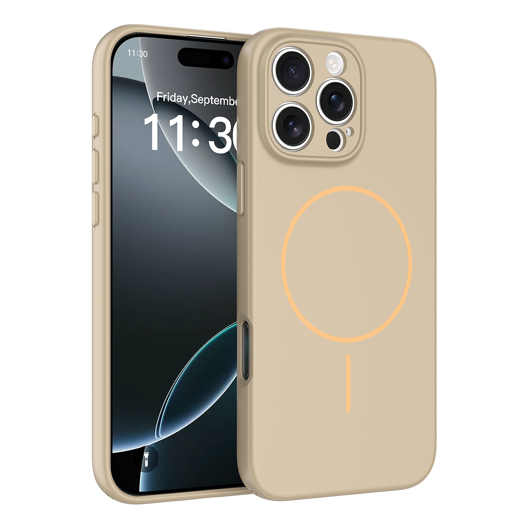 SendaFit Solid-Color Two-in-One MagSafe Case for iPhone 16 Pro Max - Desert Gold