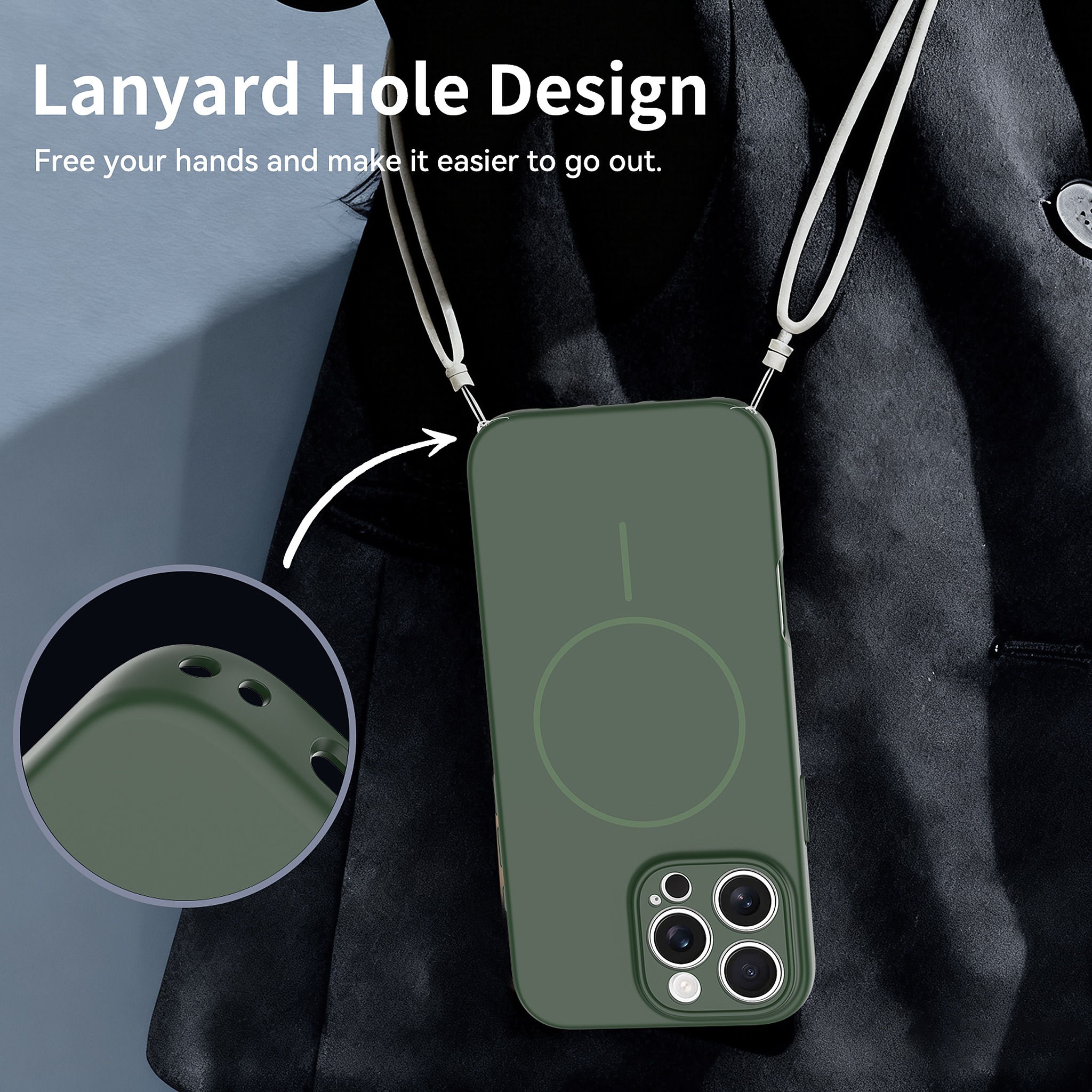 SendaFit Solid-Color Two-in-One MagSafe Case for iPhone 16 Pro Max detail 15