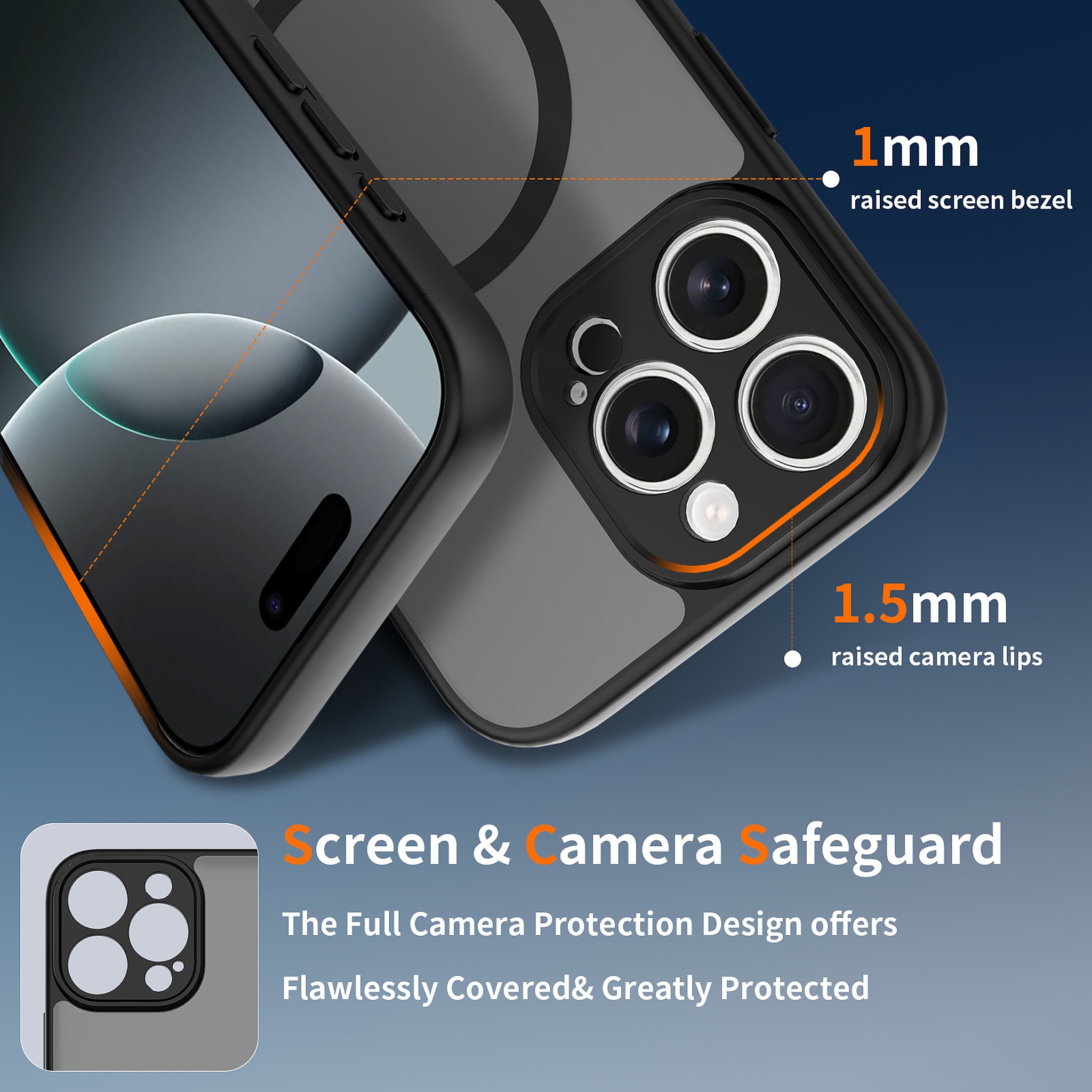 SendaFit Precise-Cutout Matte Skin-Feel MagSafe Case for iPhone 16 Pro Max detail 1