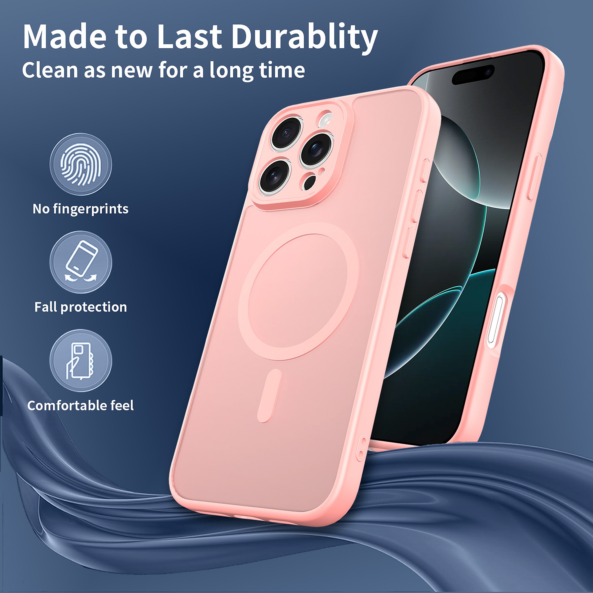 SendaFit Precise-Cutout Matte Skin-Feel MagSafe Case for iPhone 16 Pro Max detail 18