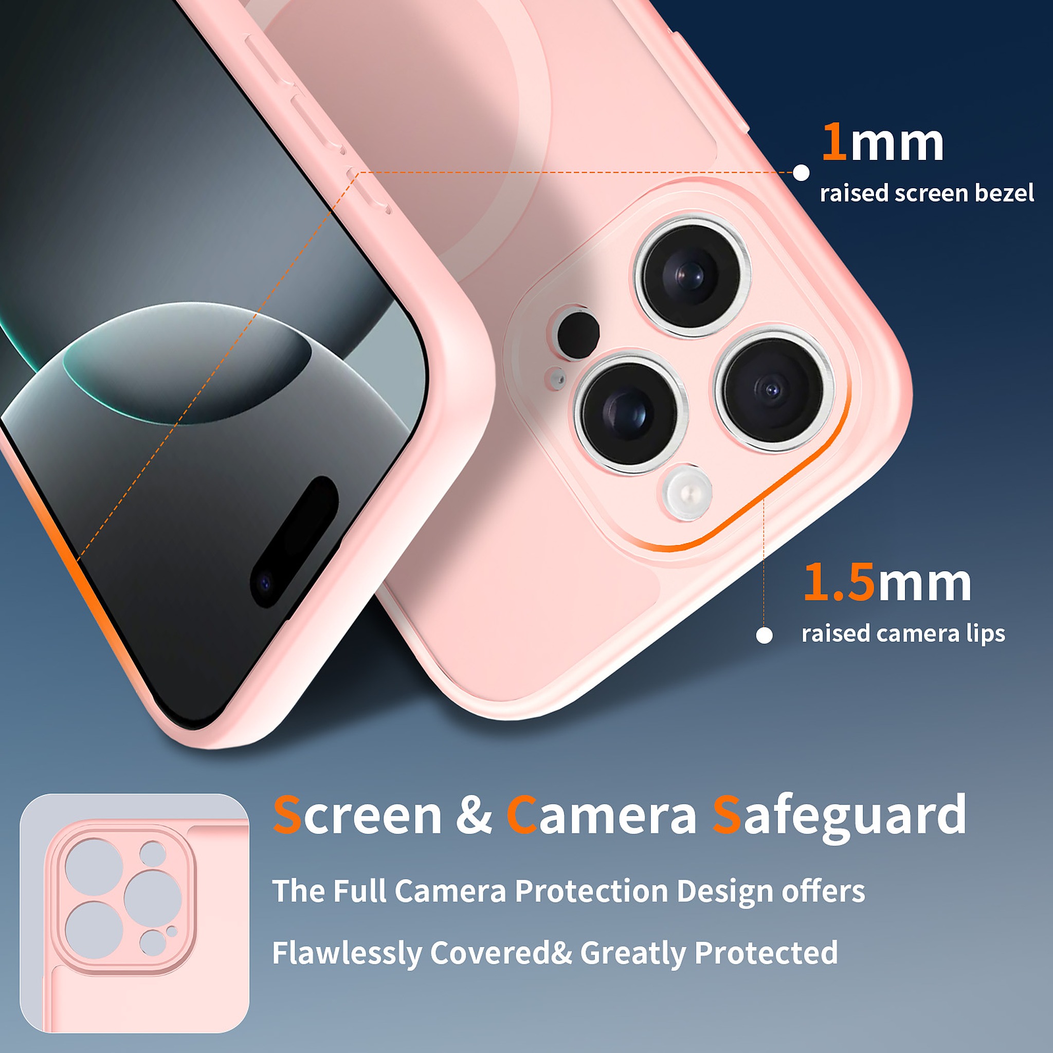 SendaFit Precise-Cutout Matte Skin-Feel MagSafe Case for iPhone 16 Pro Max detail 2