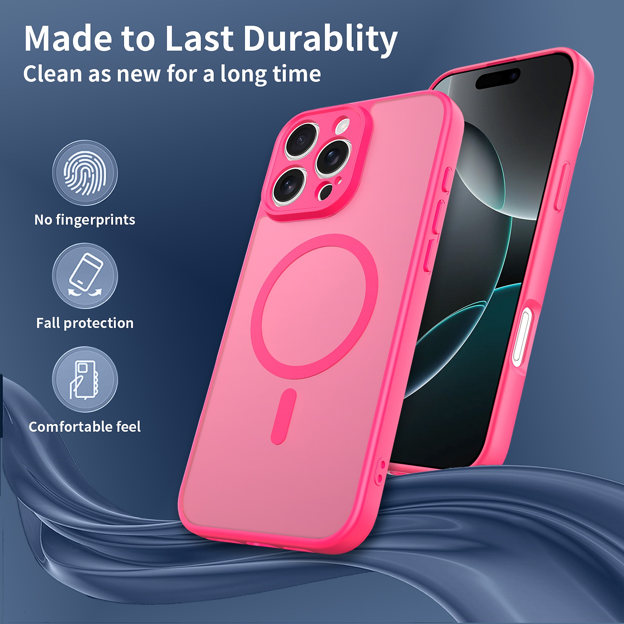 SendaFit Precise-Cutout Matte Skin-Feel MagSafe Case for iPhone 16 Pro Max detail 20