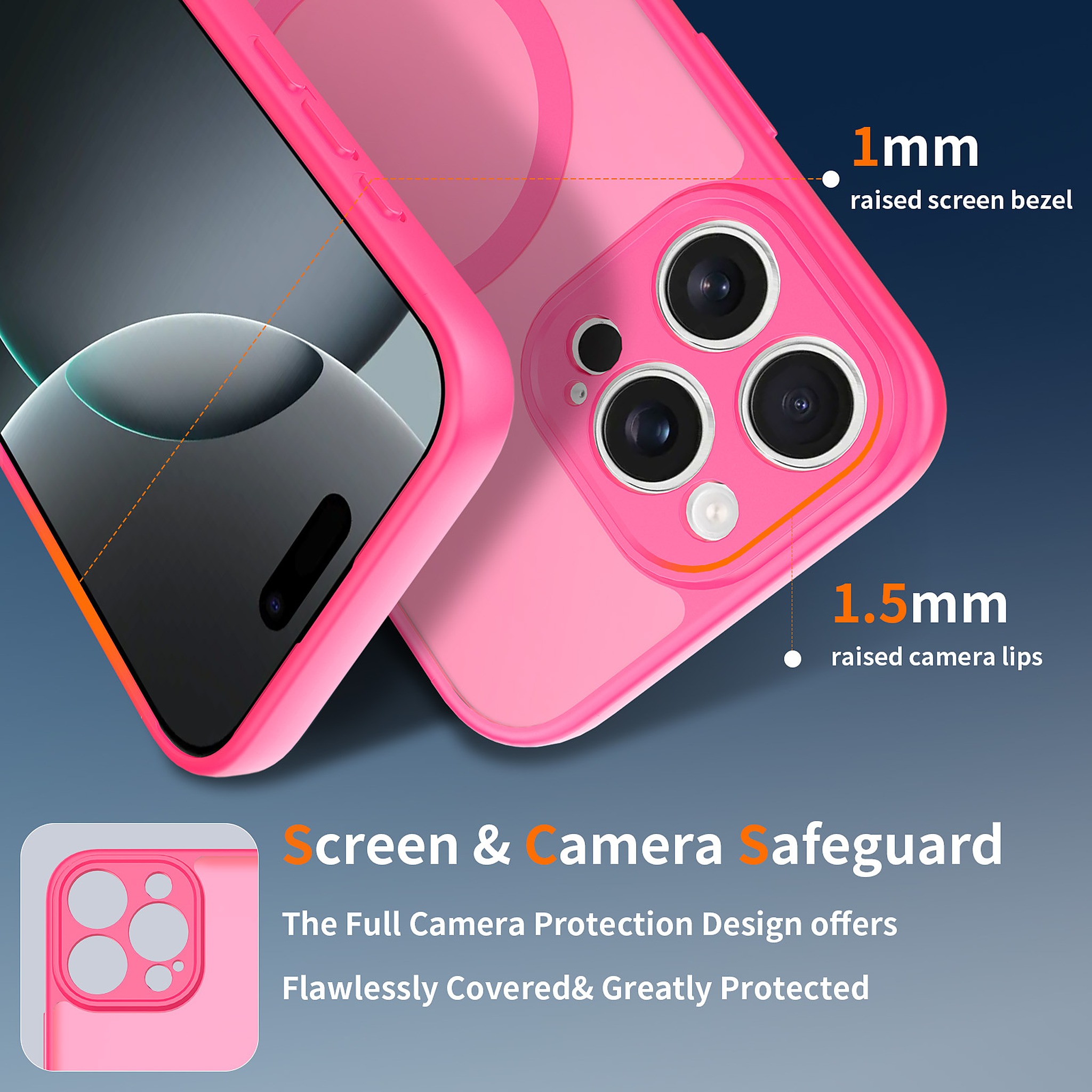 SendaFit Precise-Cutout Matte Skin-Feel MagSafe Case for iPhone 16 Pro Max detail 4