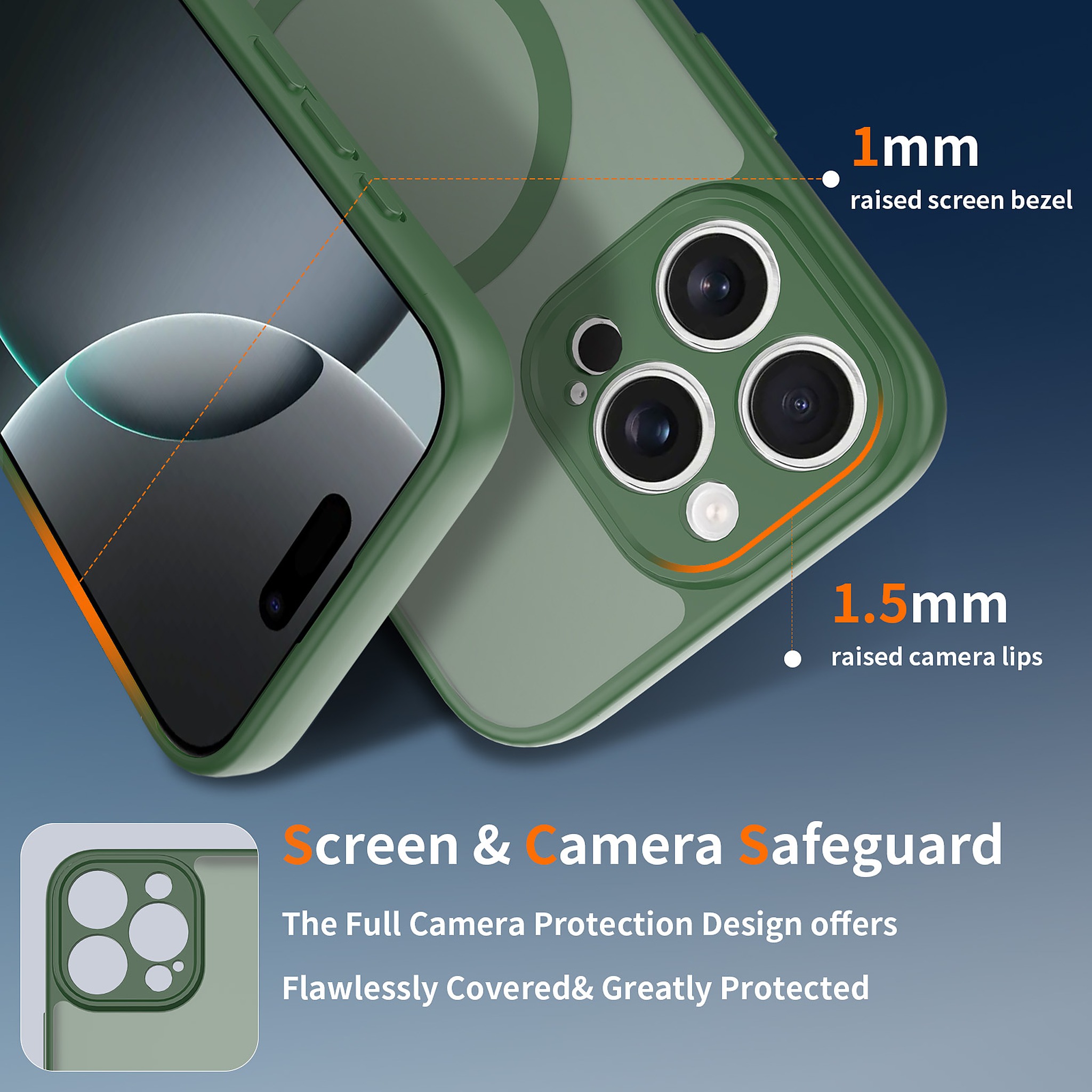 SendaFit Precise-Cutout Matte Skin-Feel MagSafe Case for iPhone 16 Pro Max detail 5