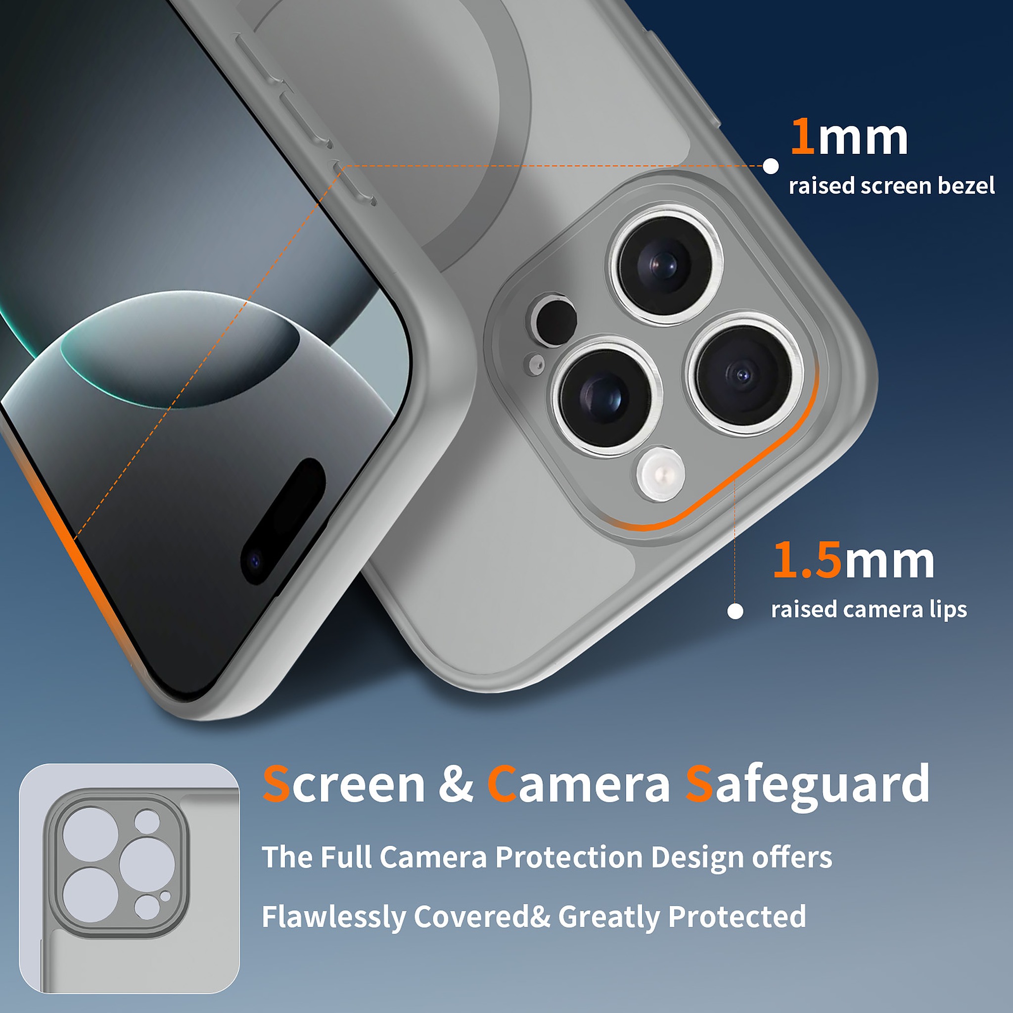 SendaFit Precise-Cutout Matte Skin-Feel MagSafe Case for iPhone 16 Pro Max detail 6