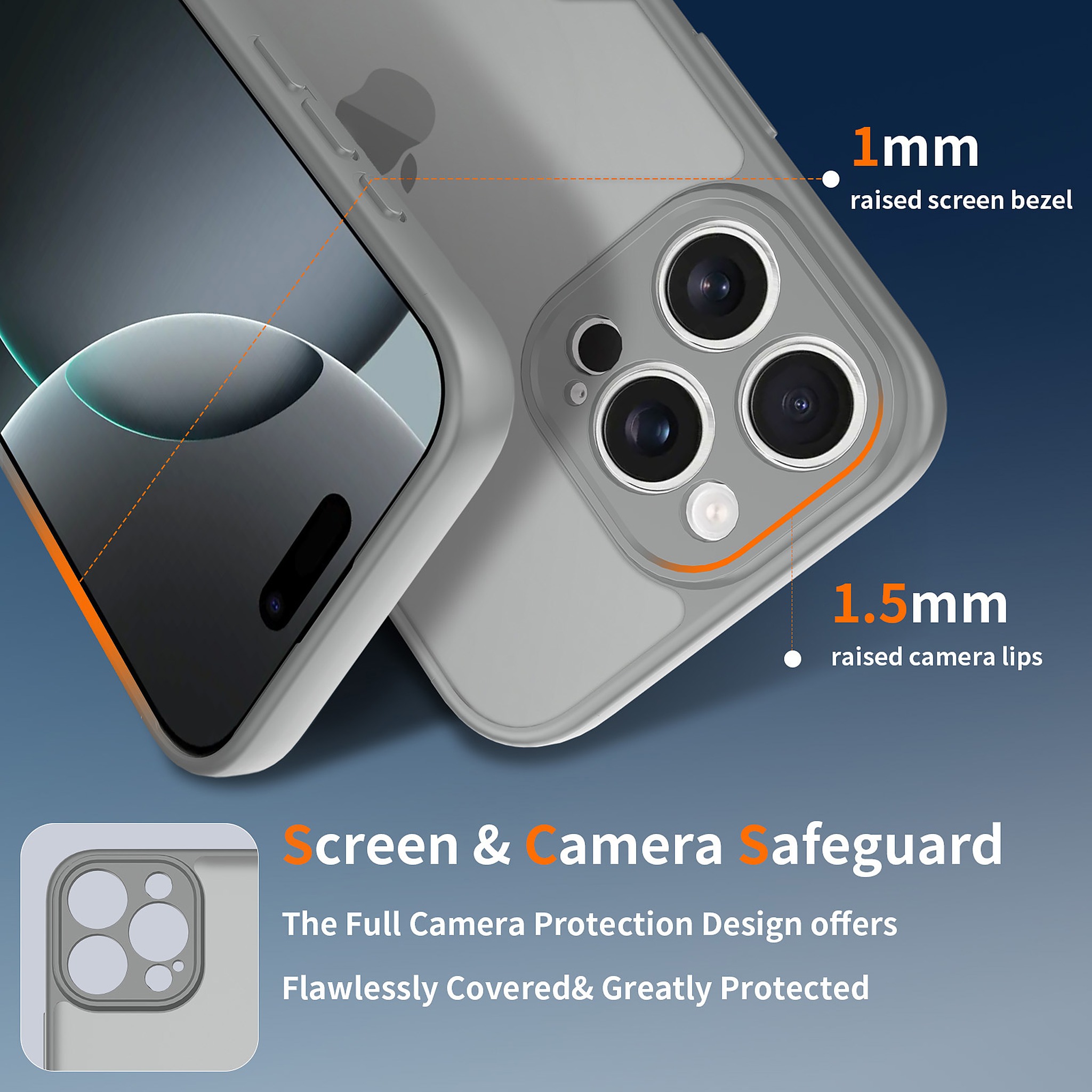 SendaFit Precise-Cutout Matte Skin-Feel Case for iPhone 16 Pro Max detail 1
