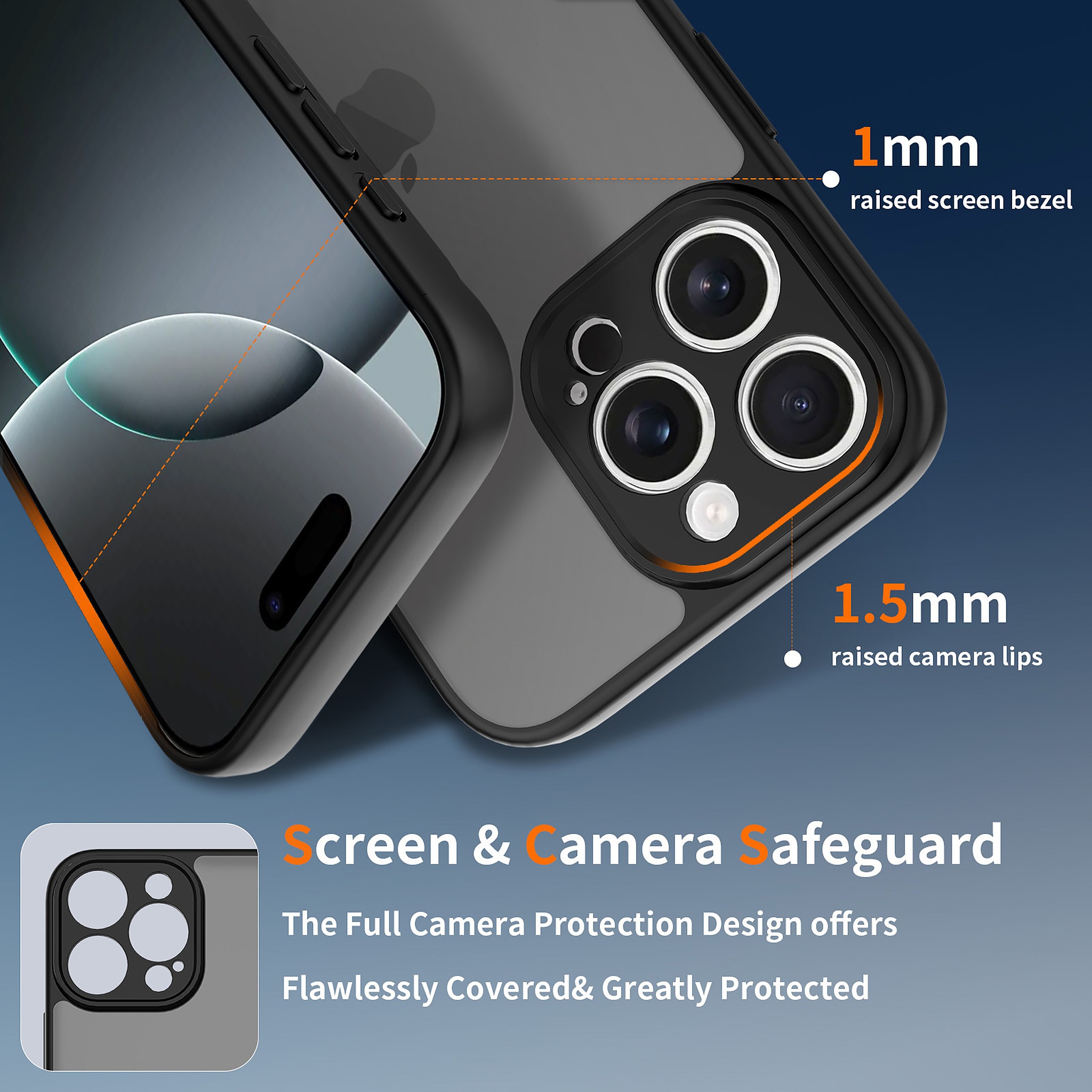 SendaFit Precise-Cutout Matte Skin-Feel Case for iPhone 16 Pro Max detail 4