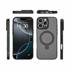 SendaFit Precise-Cutout Matte Skin-Feel Racket-Stand Case for iPhone 16 Pro Max