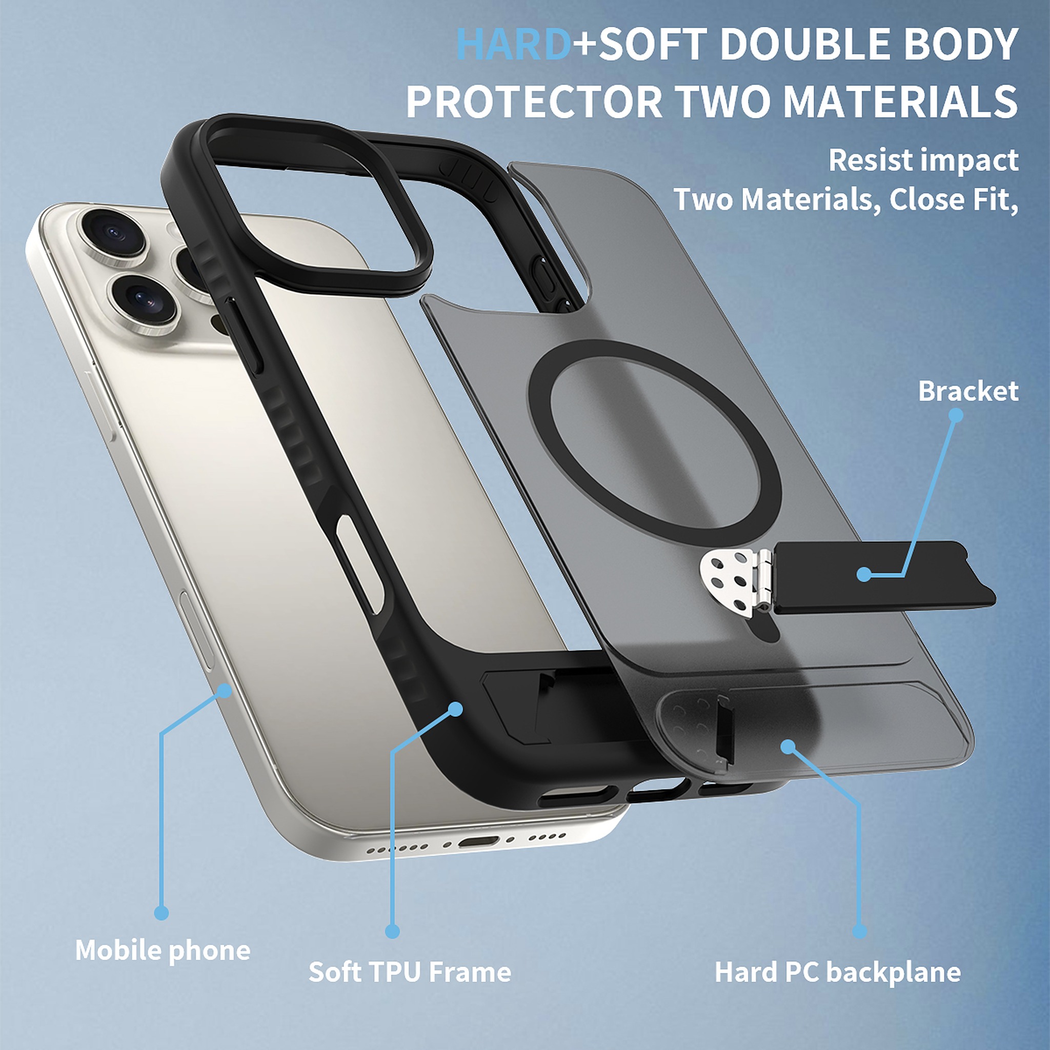 SendaFit Matte 45° Kickstand Case for iPhone 16 Pro Max detail 17
