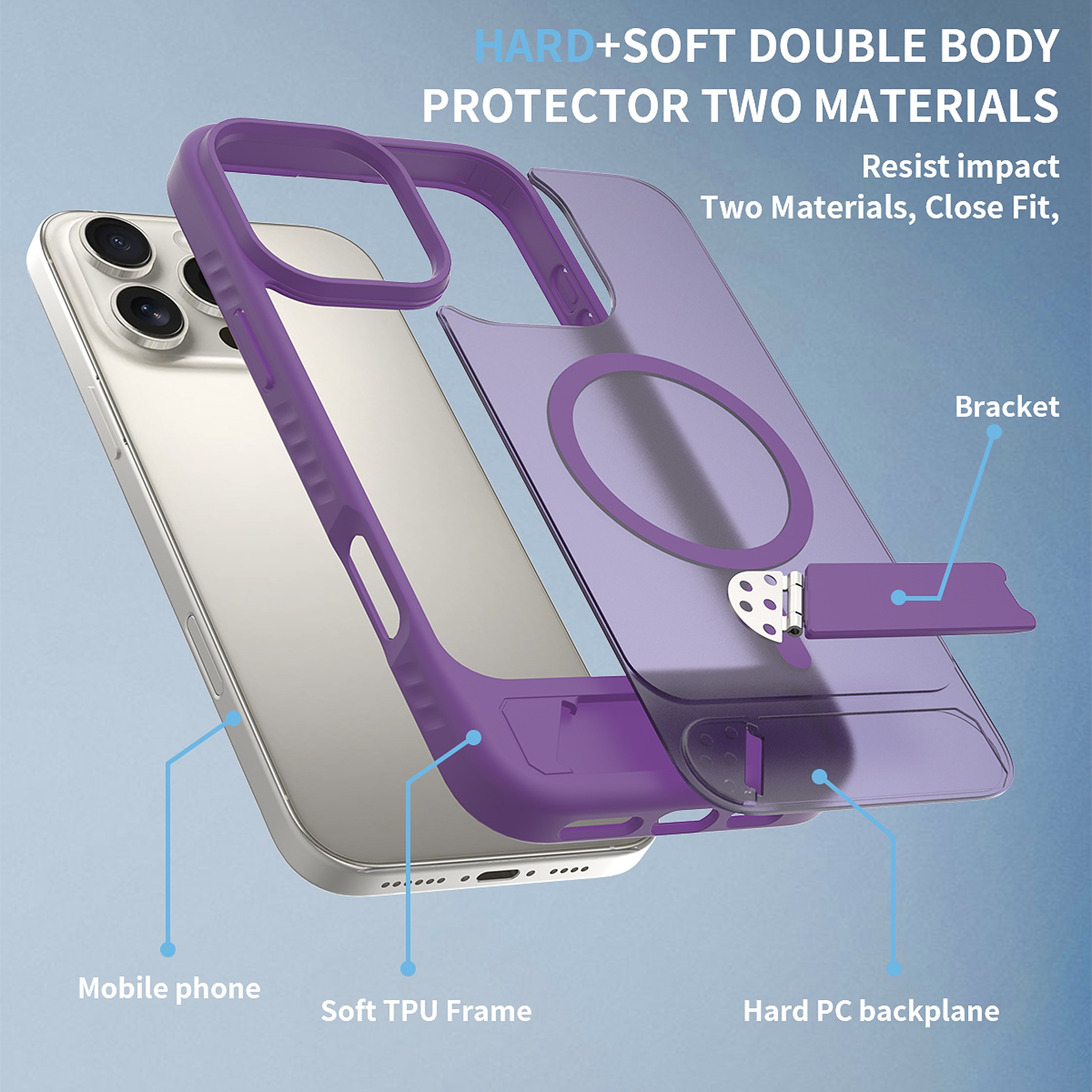 SendaFit Matte 45° Kickstand Case for iPhone 16 Pro Max detail 18
