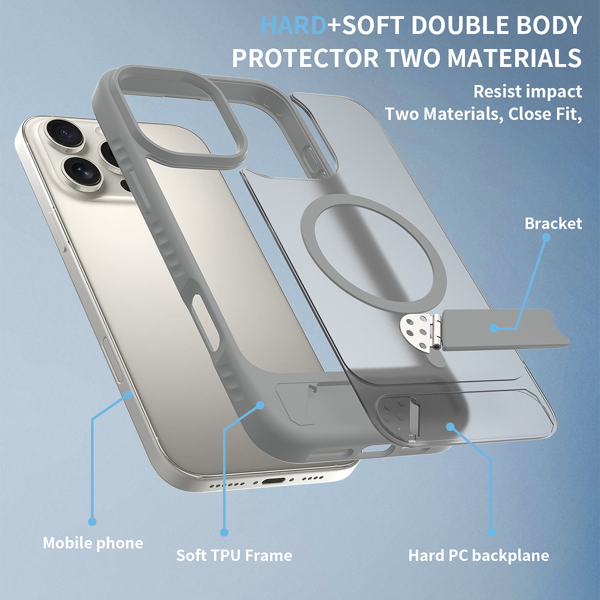 SendaFit Matte 45° Kickstand Case for iPhone 16 Pro Max detail 21