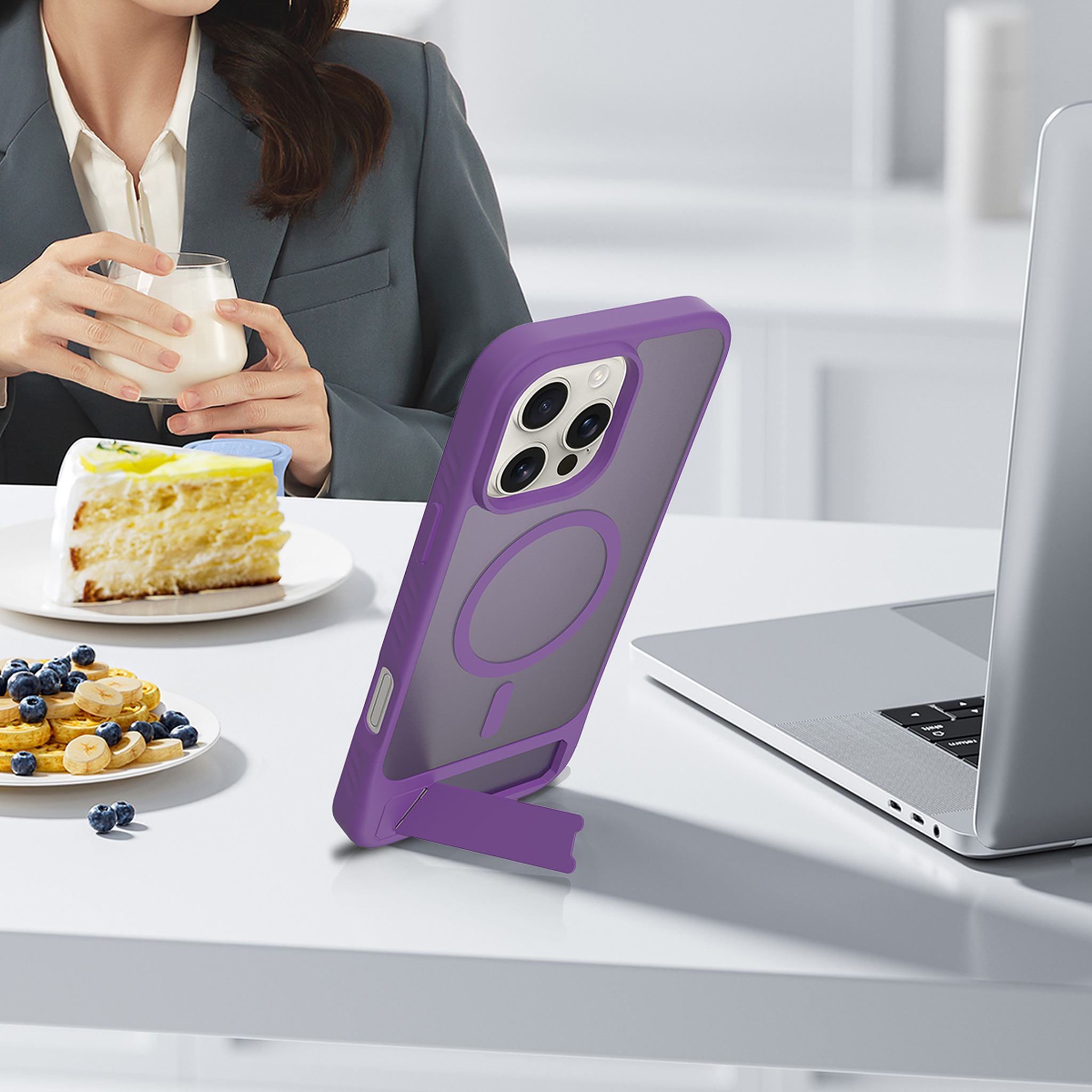 SendaFit Matte 45° Kickstand Case for iPhone 16 Pro Max detail 24