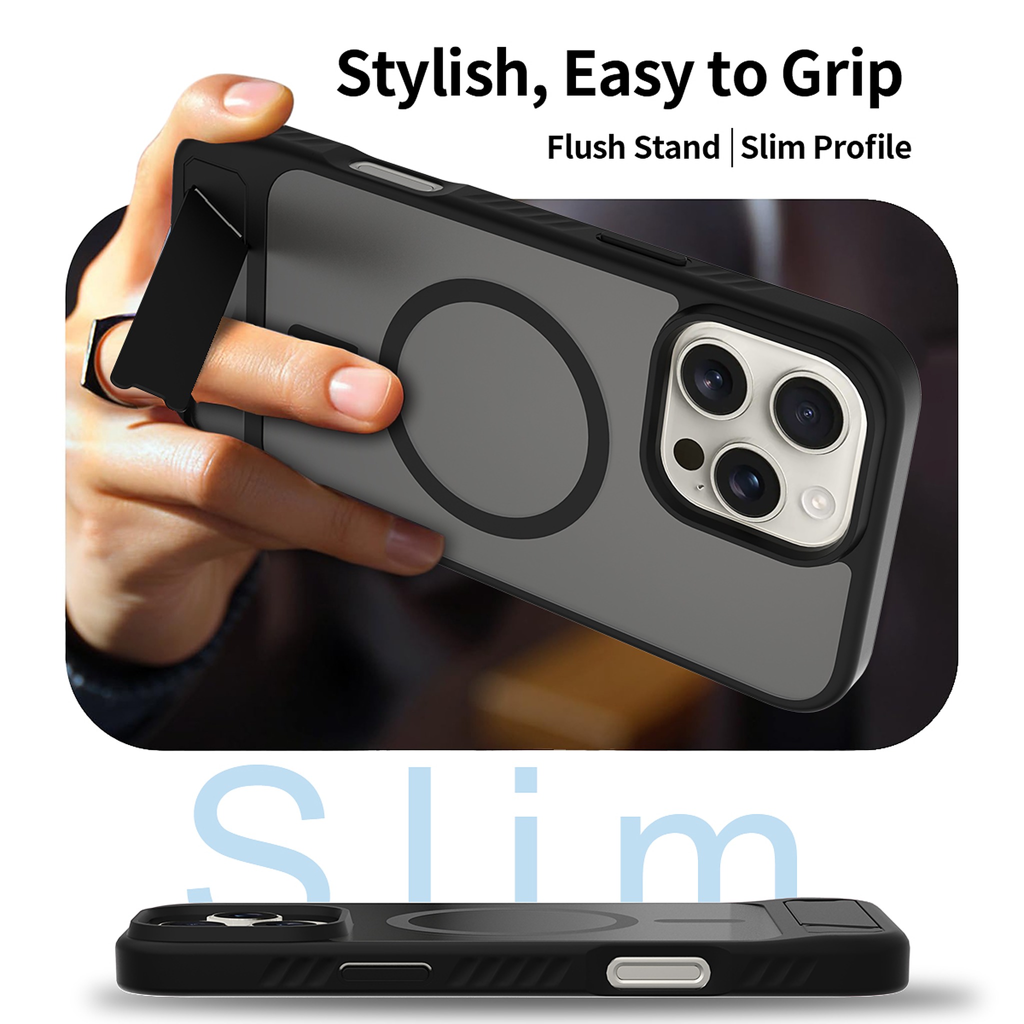SendaFit Matte 45° Kickstand Case for iPhone 16 Pro Max detail 29