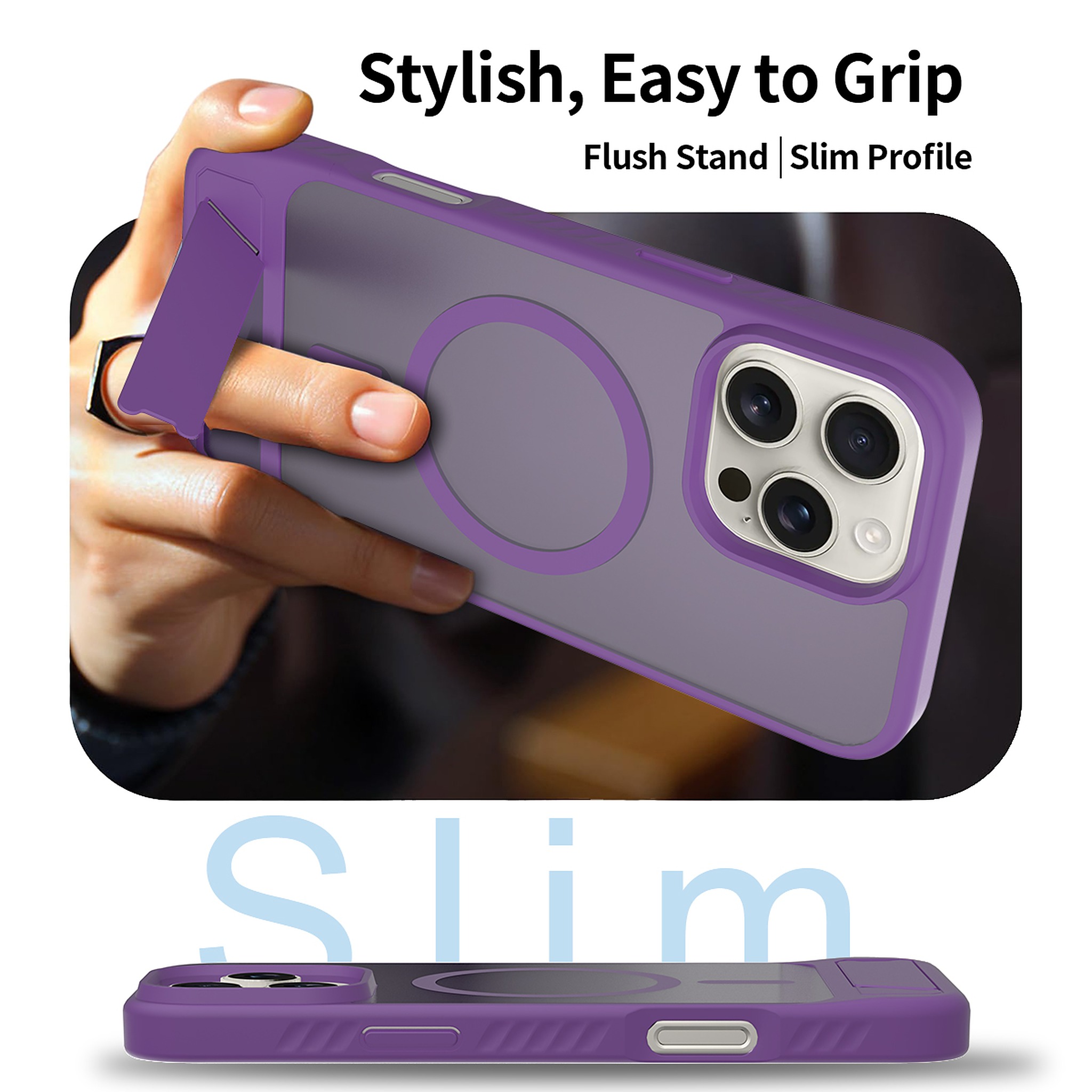 SendaFit Matte 45° Kickstand Case for iPhone 16 Pro Max detail 30
