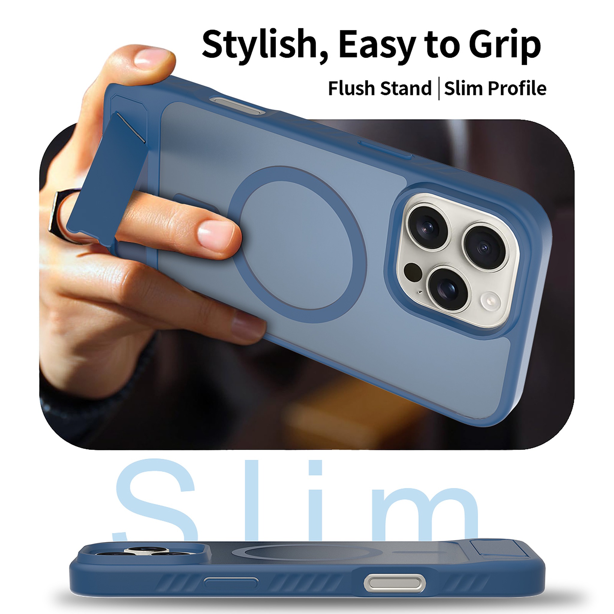 SendaFit Matte 45° Kickstand Case for iPhone 16 Pro Max detail 4