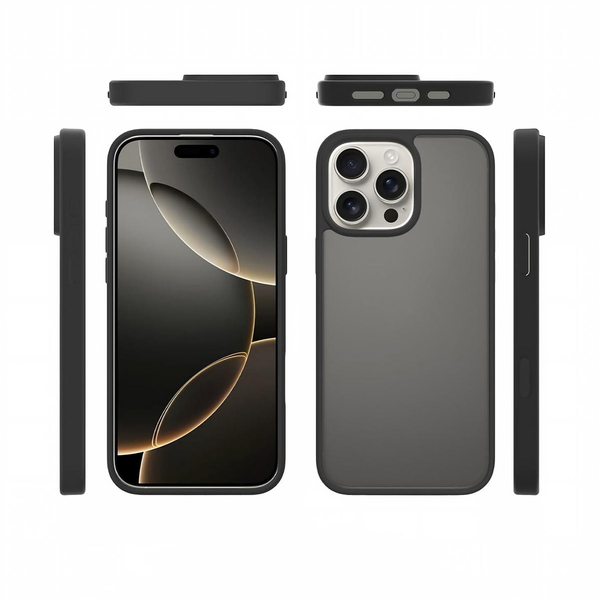 SendaFit Matte Skin-Feel Camera-Button Two-in-One Case for iPhone 16 Pro Max