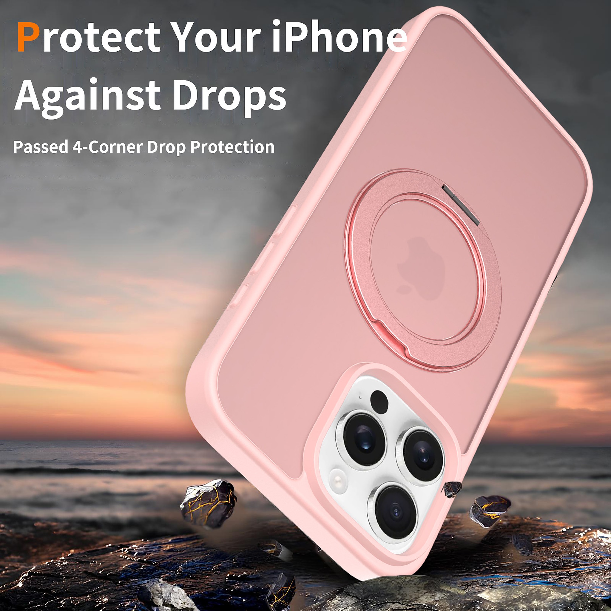 SendaFit Matte Skin-Feel 360° Stand Case for iPhone 16 Pro Max detail 10